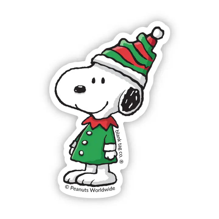 Peanuts® Elf Snoopy Waterproof Sticker