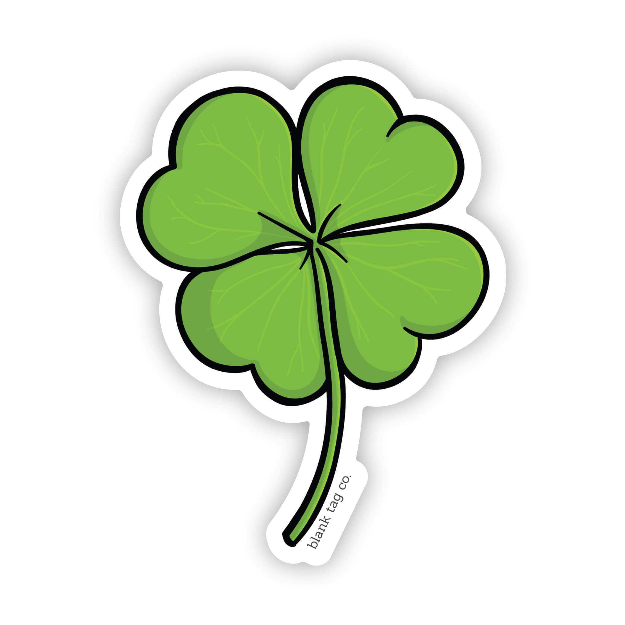 Blank Tag Co.® Waterproof 4 Leaf Clover Sticker