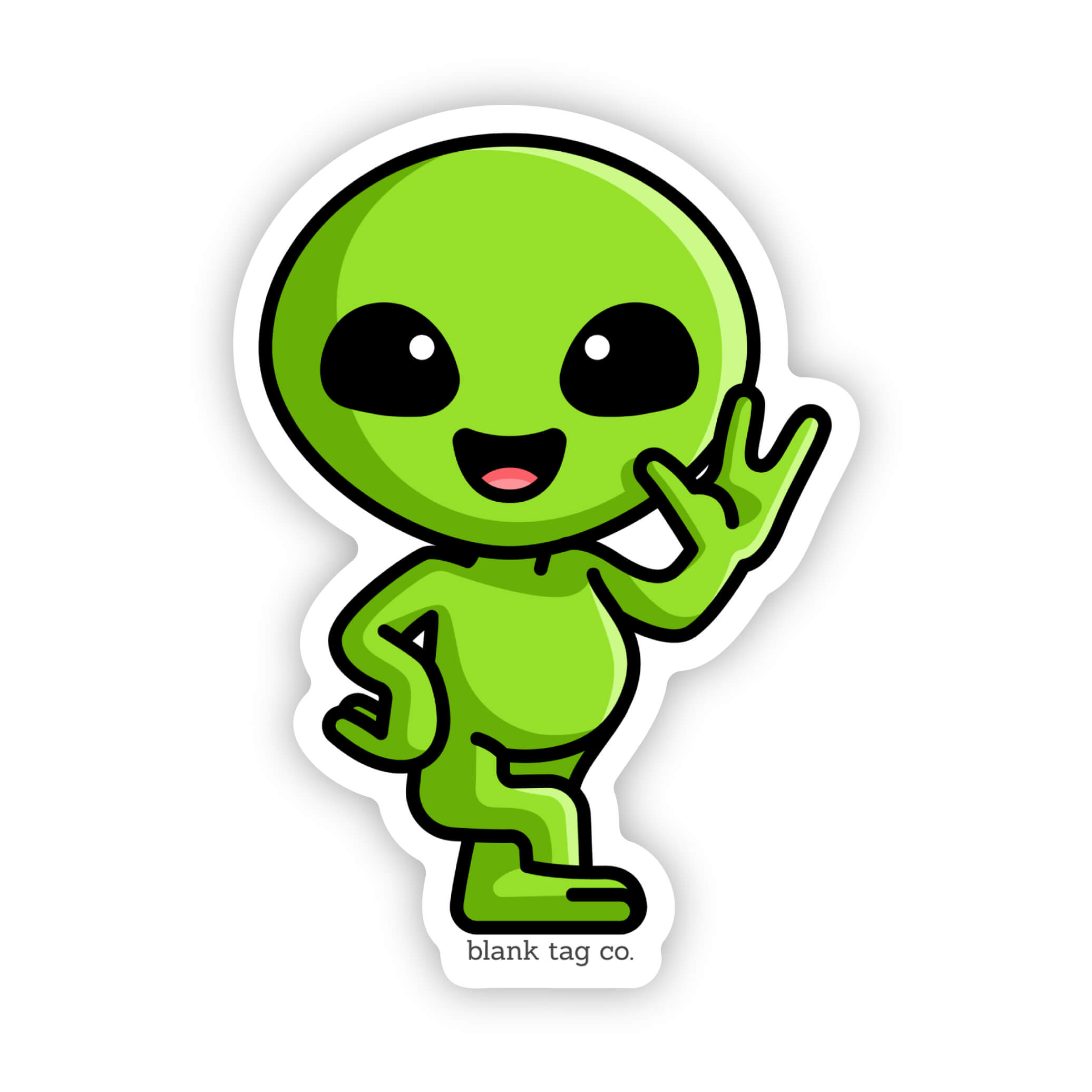Blank Tag Co.® Waterproof Alien Sticker