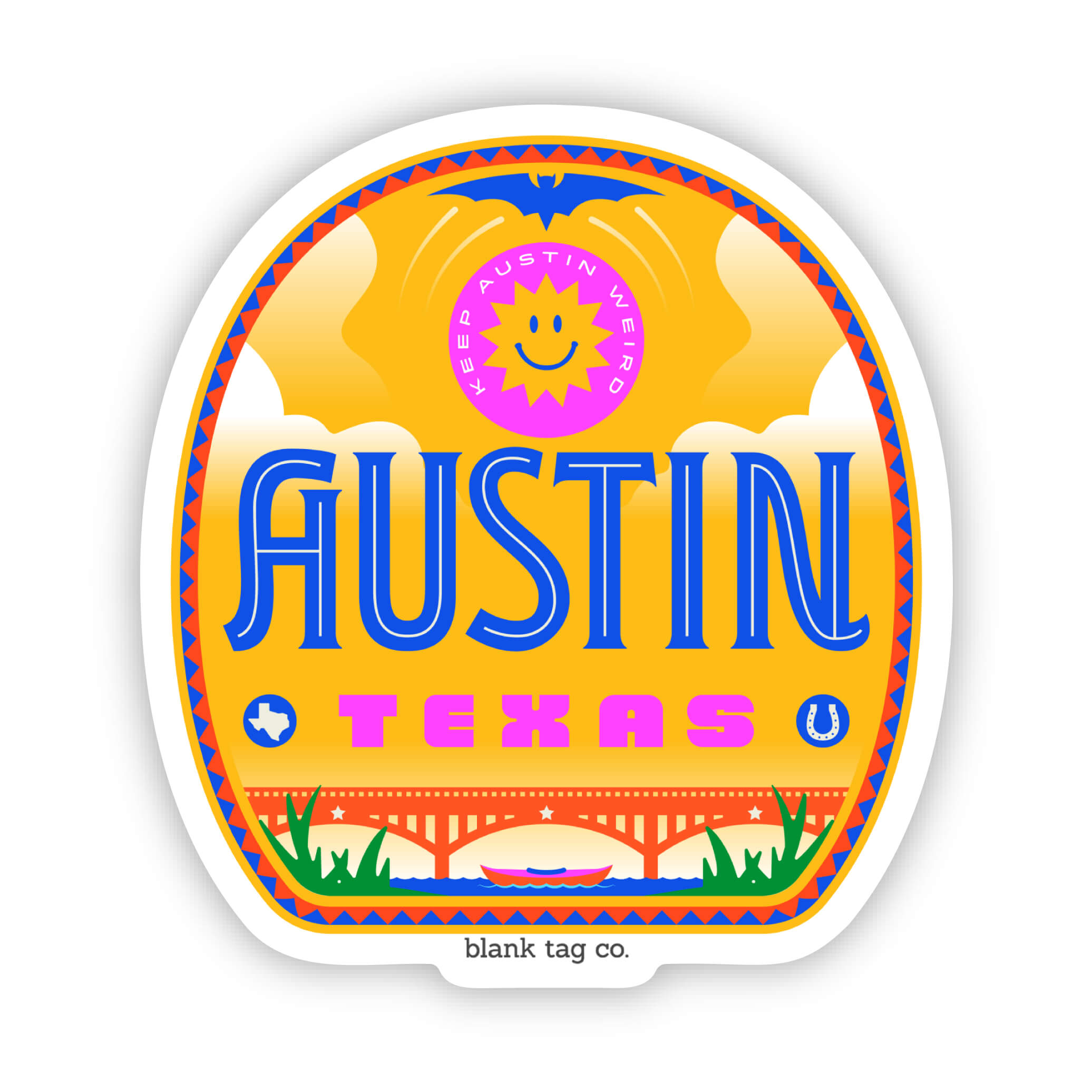 Blank Tag Co.® Austin City Badge Waterproof Sticker