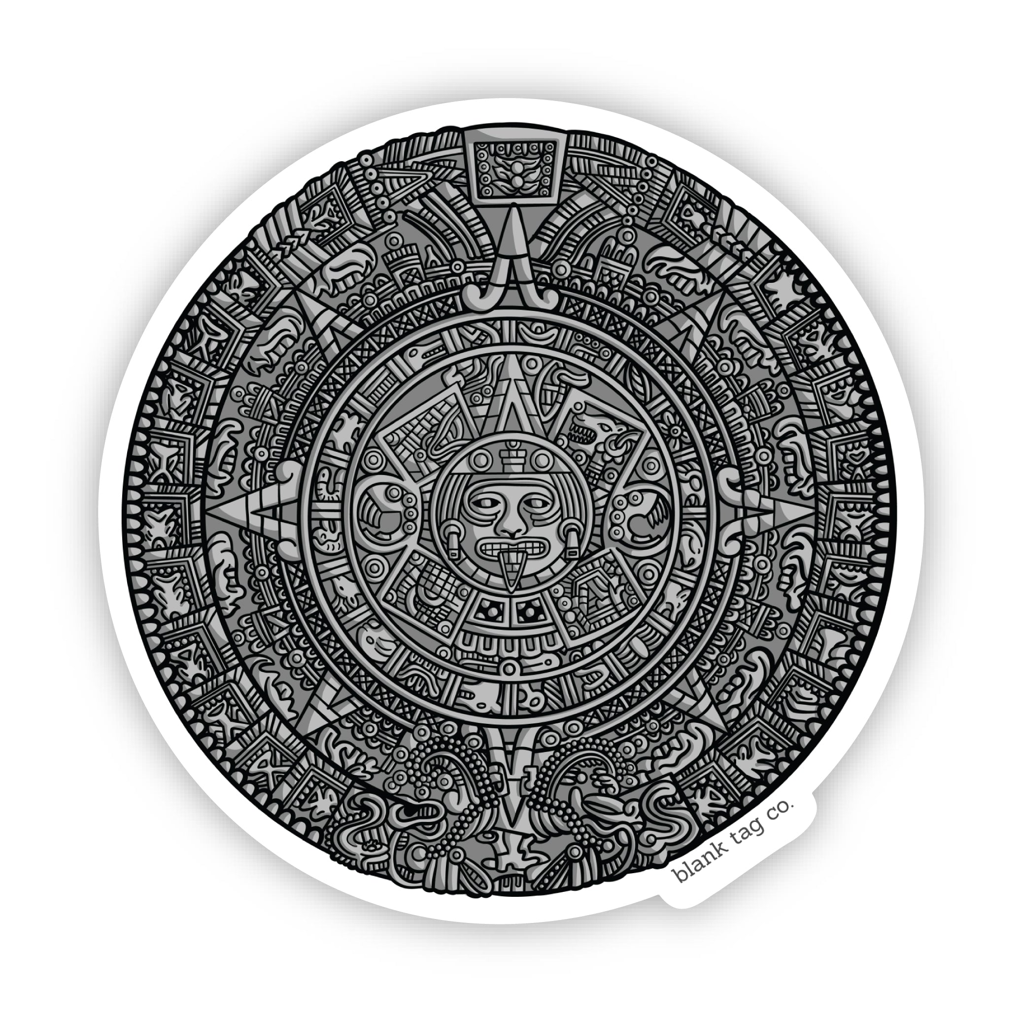 Blank Tag Co.® Waterproof Aztec Calendar Sticker