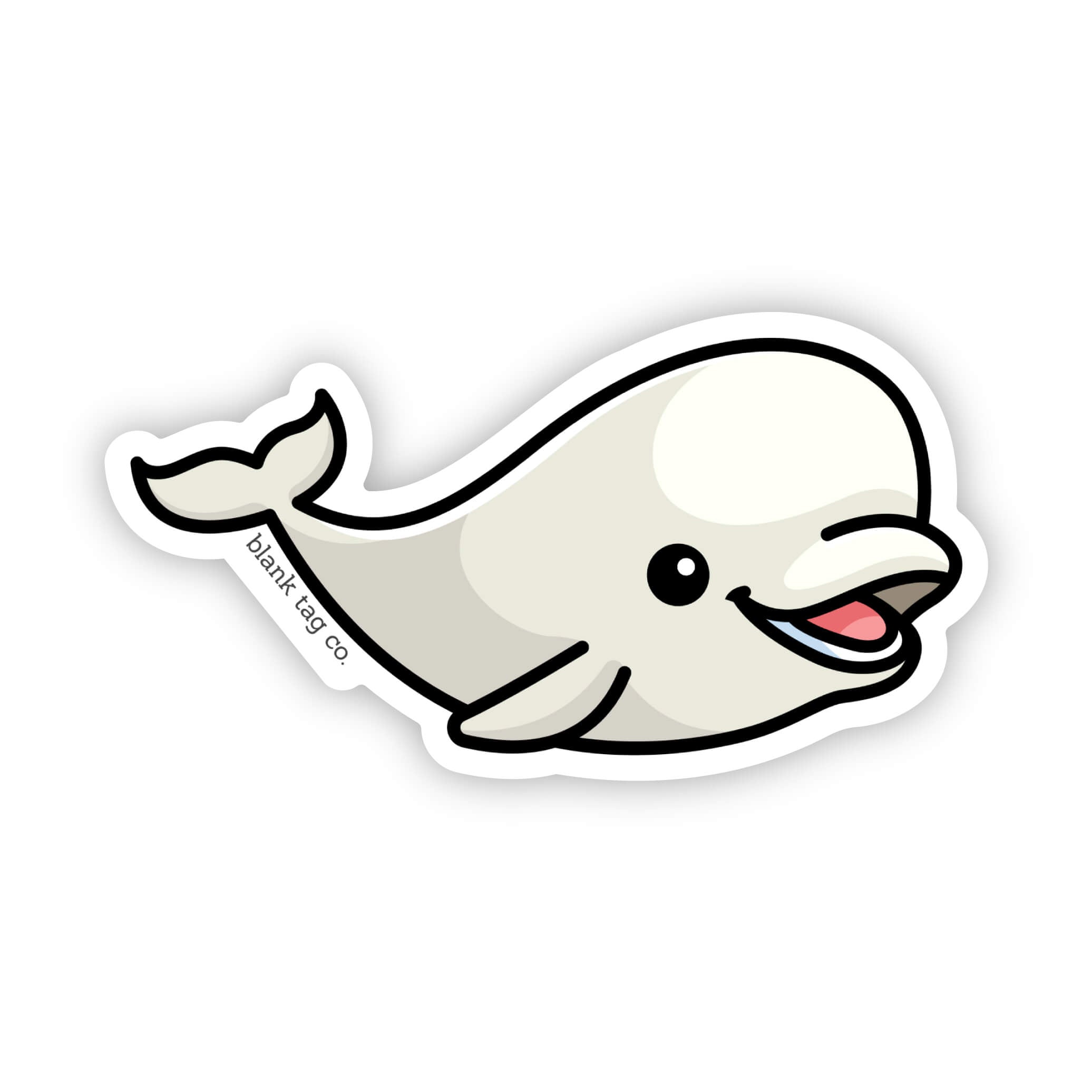 Blank Tag Co.® Waterproof Beluga Whale Sticker