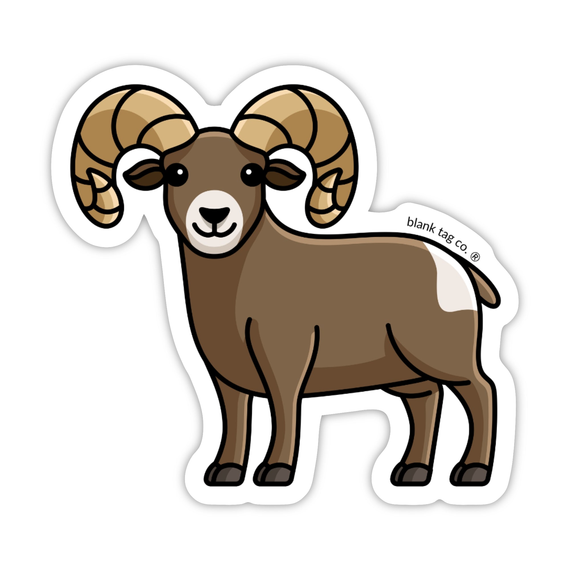 Blank Tag Co.® Waterproof Sticker - Big Horn Sheep