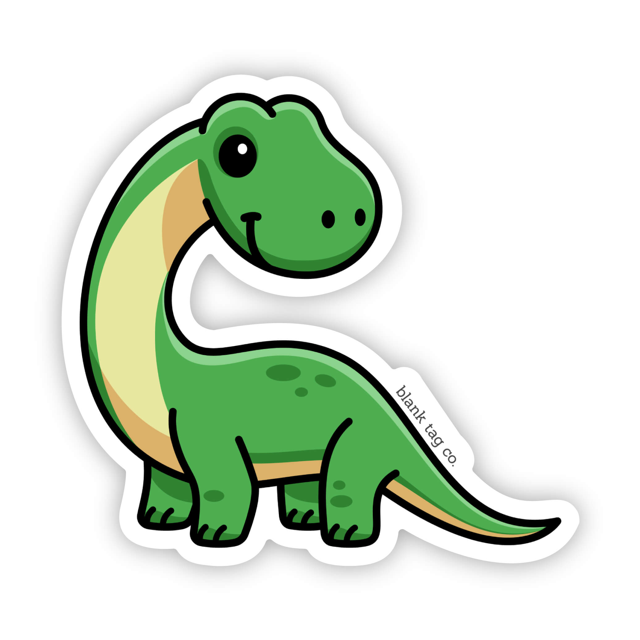 Blank Tag Co.® Brontosaurus Waterproof Sticker