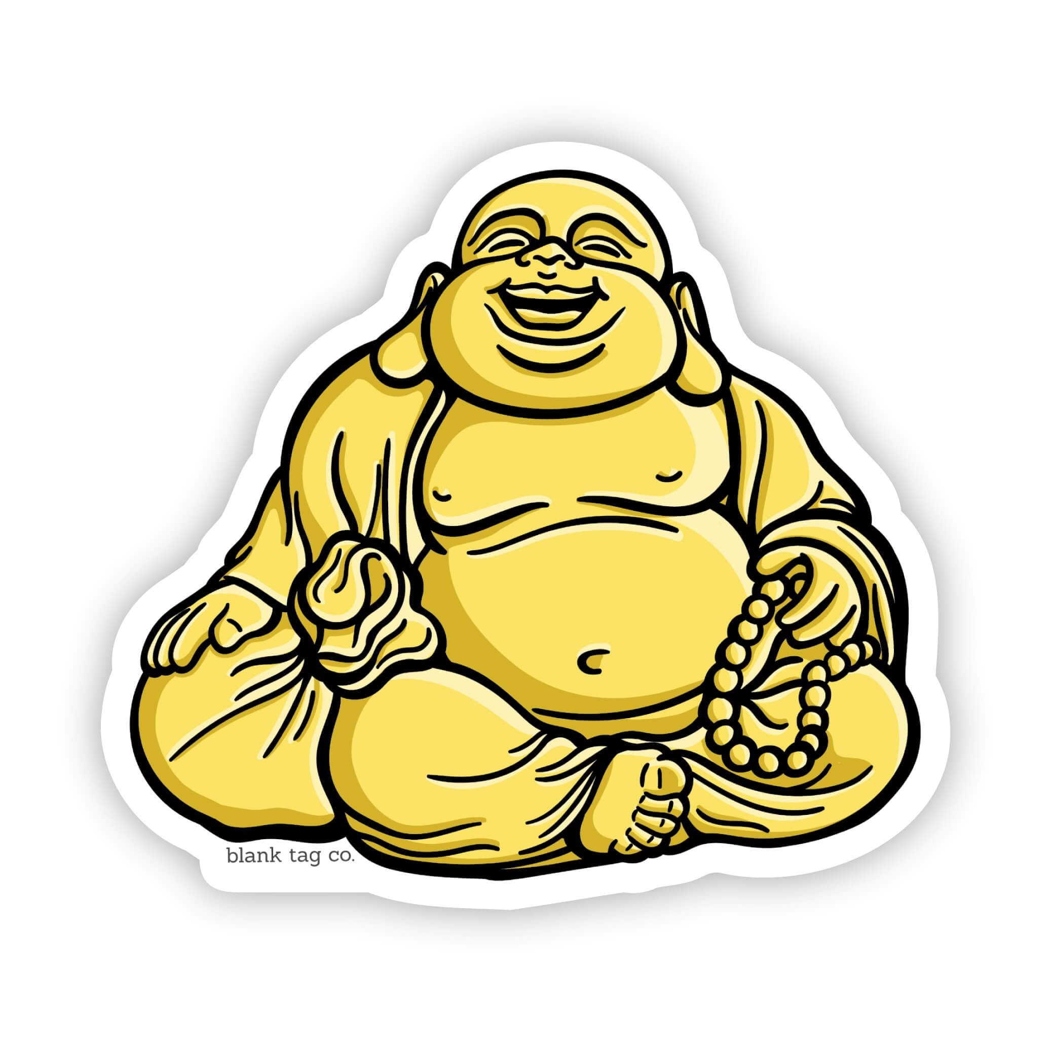 Blank Tag Co.® Waterproof Golden Buddha Sticker
