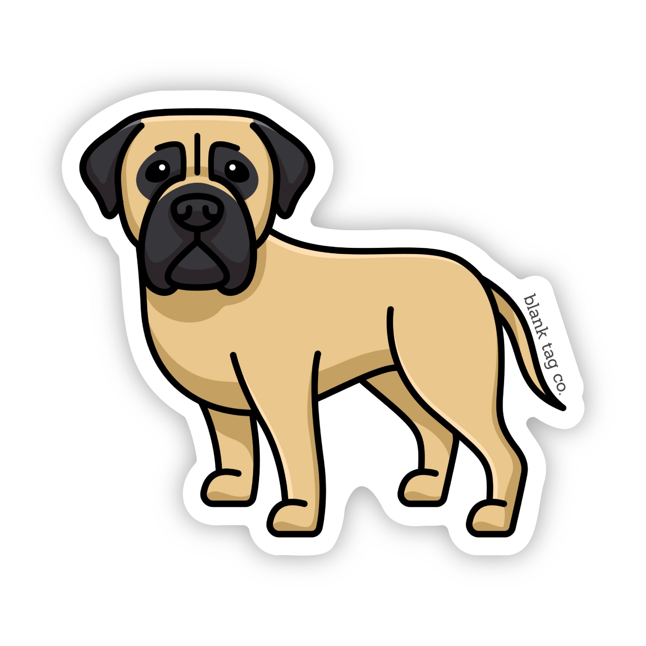 Blank Tag Co.® Bullmastiff Waterproof Sticker