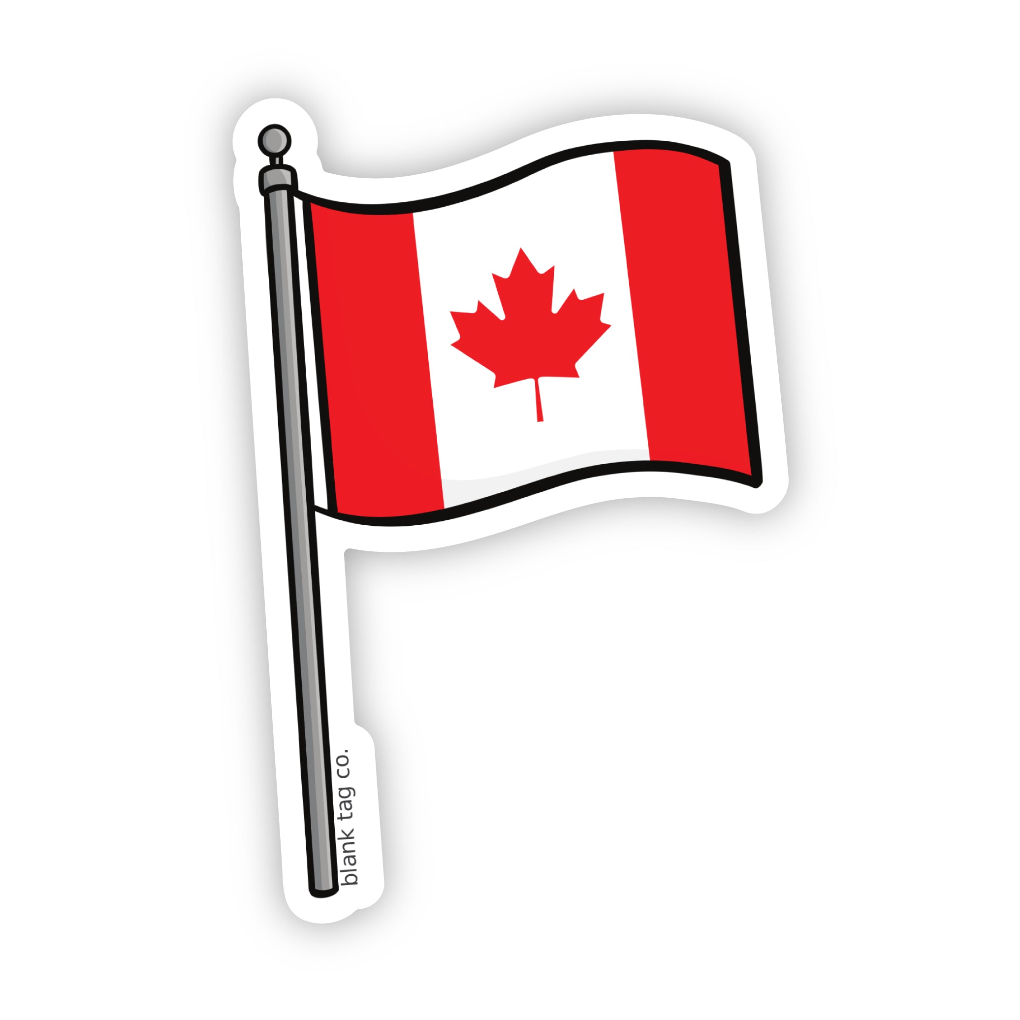 Blank Tag Co.® Canada Flag Waterproof Sticker