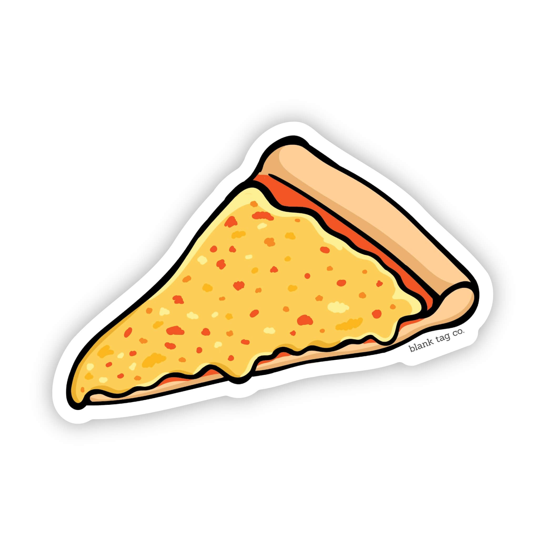 Blank Tag Co.® Cheese Pizza Slice Waterproof Sticker
