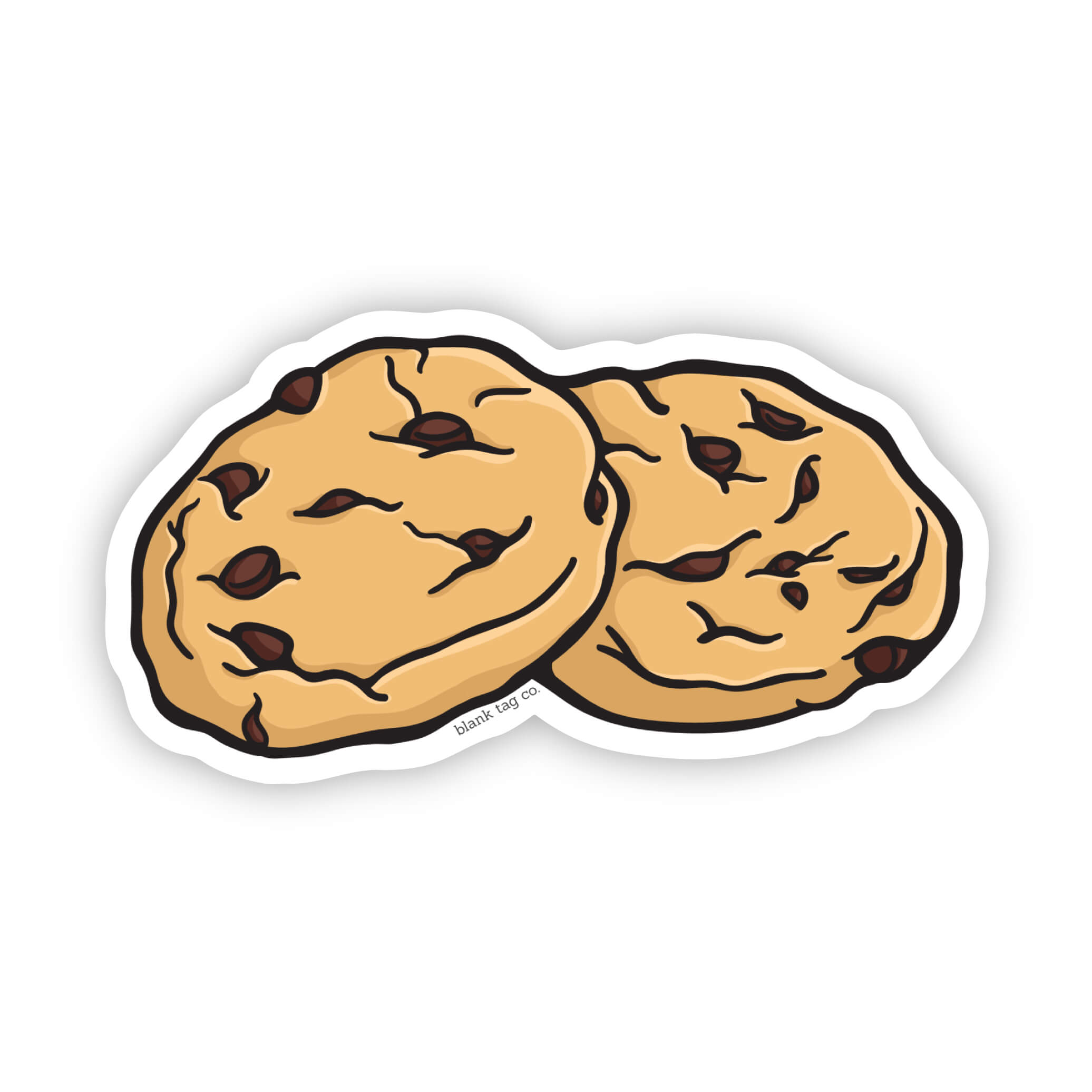 Blank Tag Co.® Waterproof Chocolate Chip Cookies Sticker