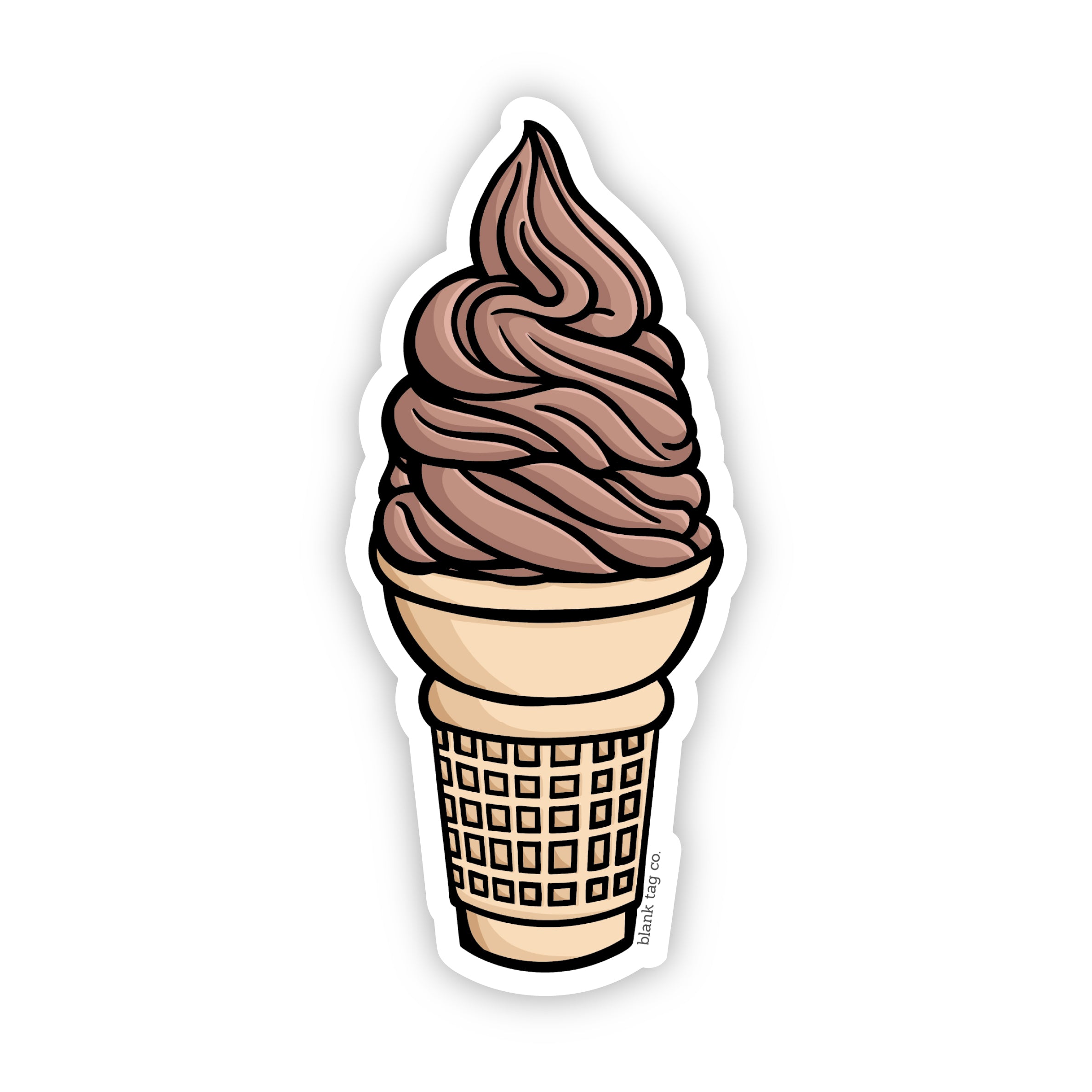 Blank Tag Co.® Waterproof Chocolate Soft Serve Ice Cream
