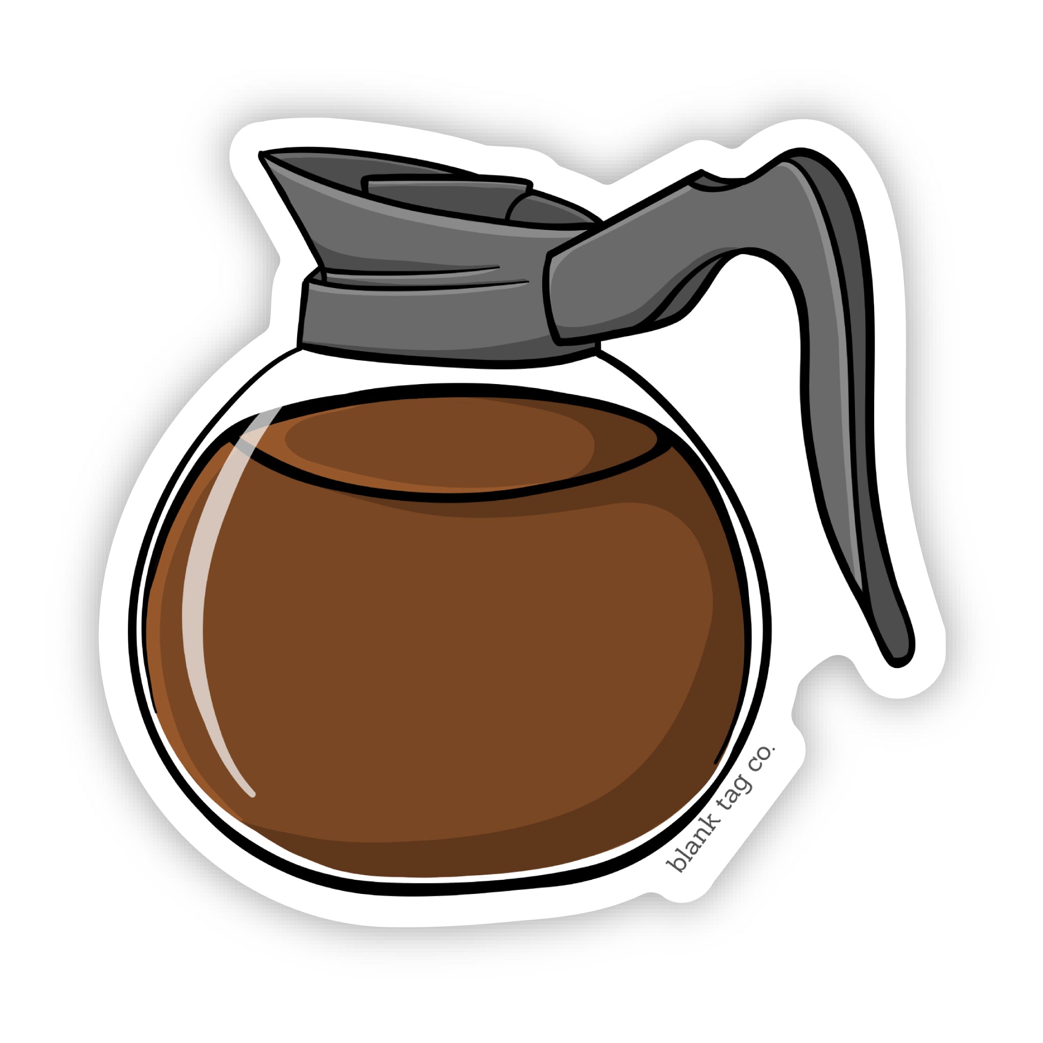 Blank Tag Co.® Coffee Pot Waterproof Sticker
