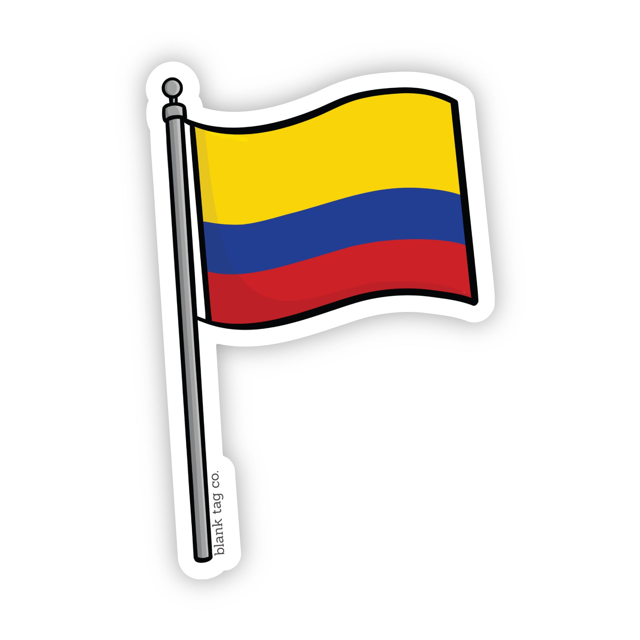 Blank Tag Co.® Waterproof Colombia Flag Sticker