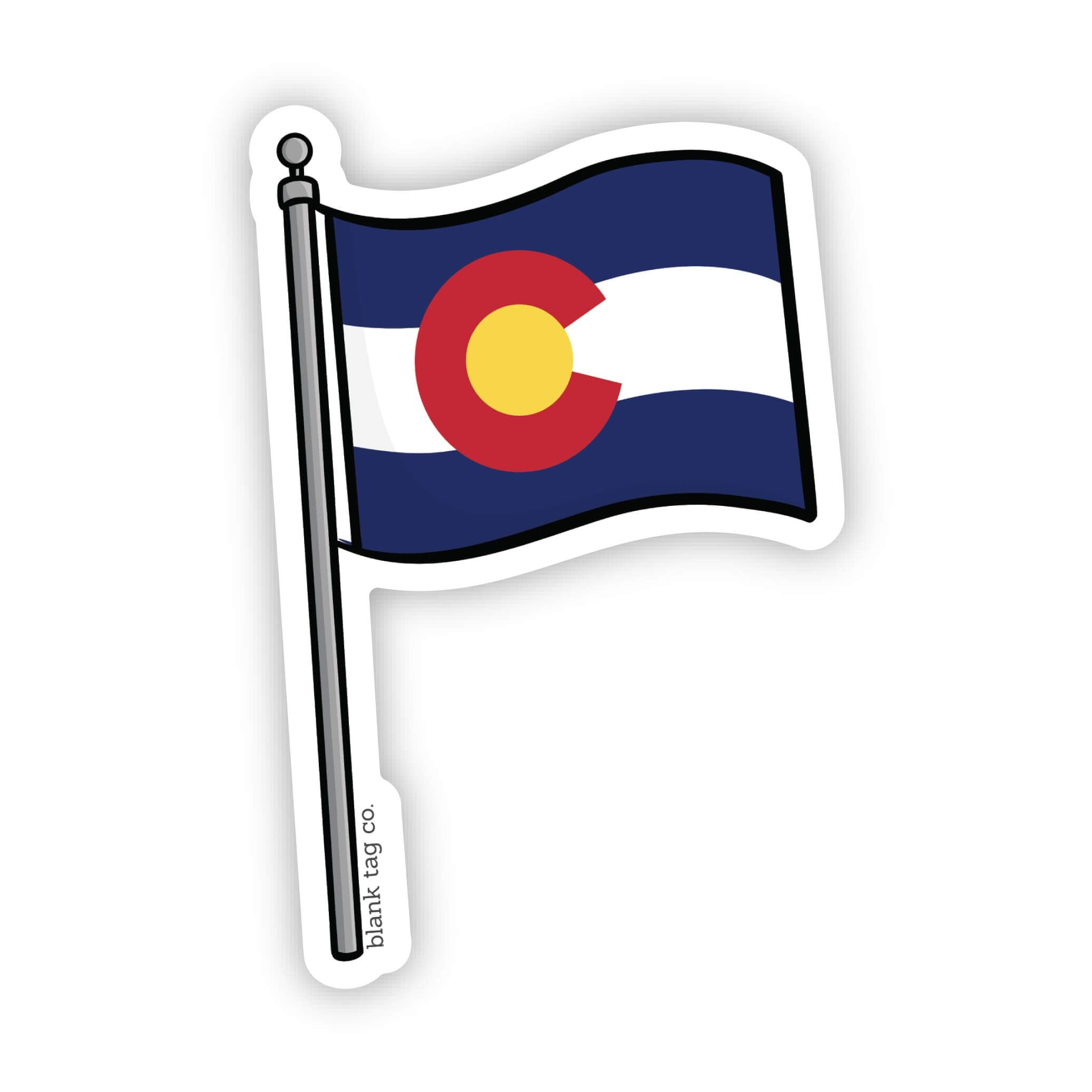 Blank Tag Co.® Colorado Flag Waterproof Sticker