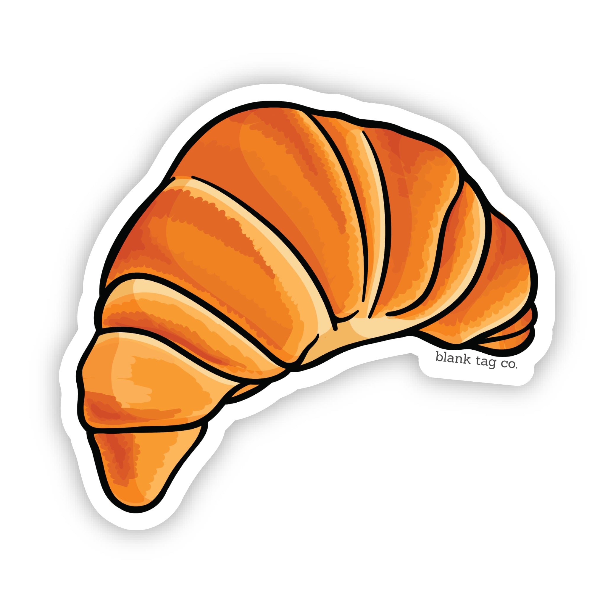 Blank Tag Co.® Waterproof Croissant Sticker
