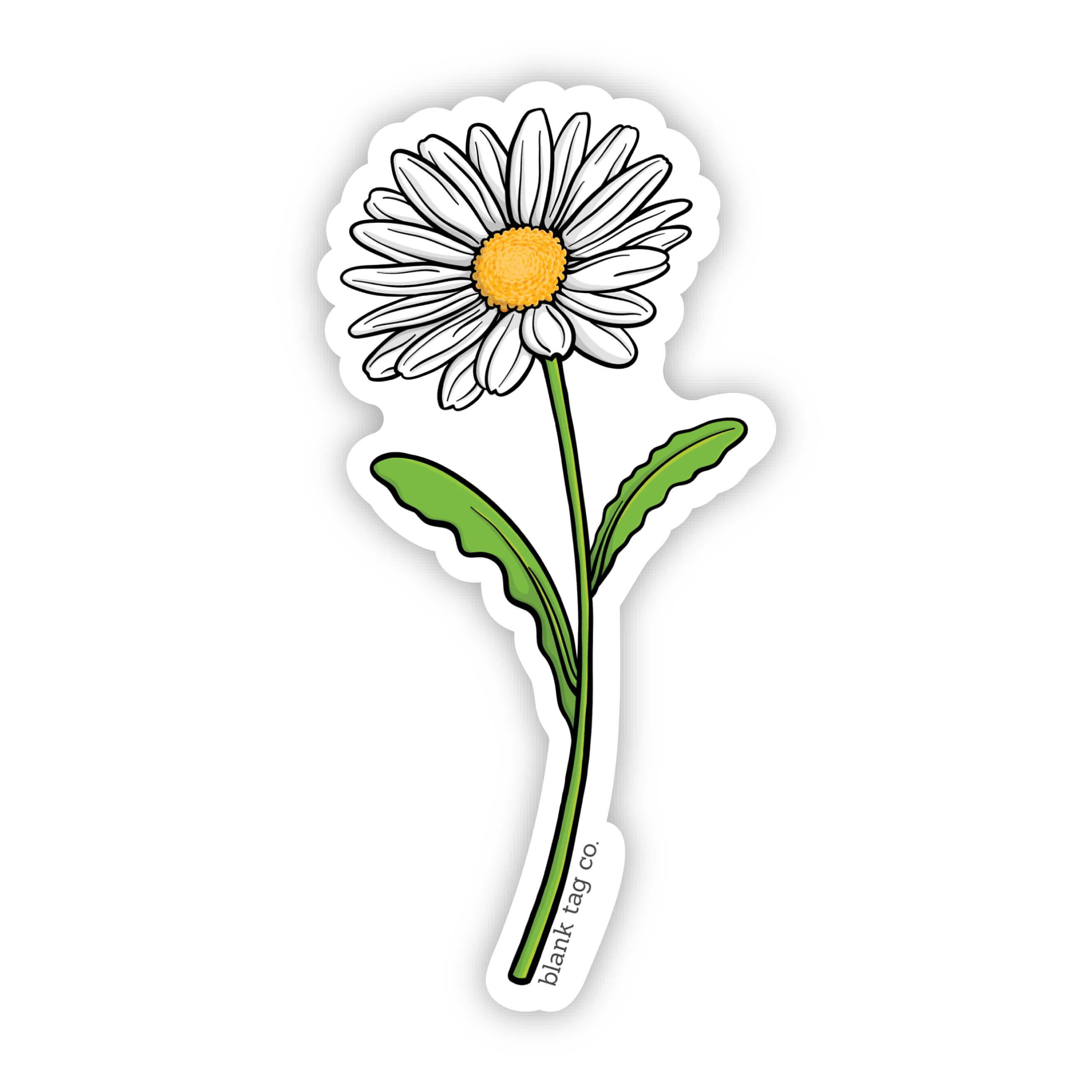 Blank Tag Co.® Waterproof Daisy Sticker