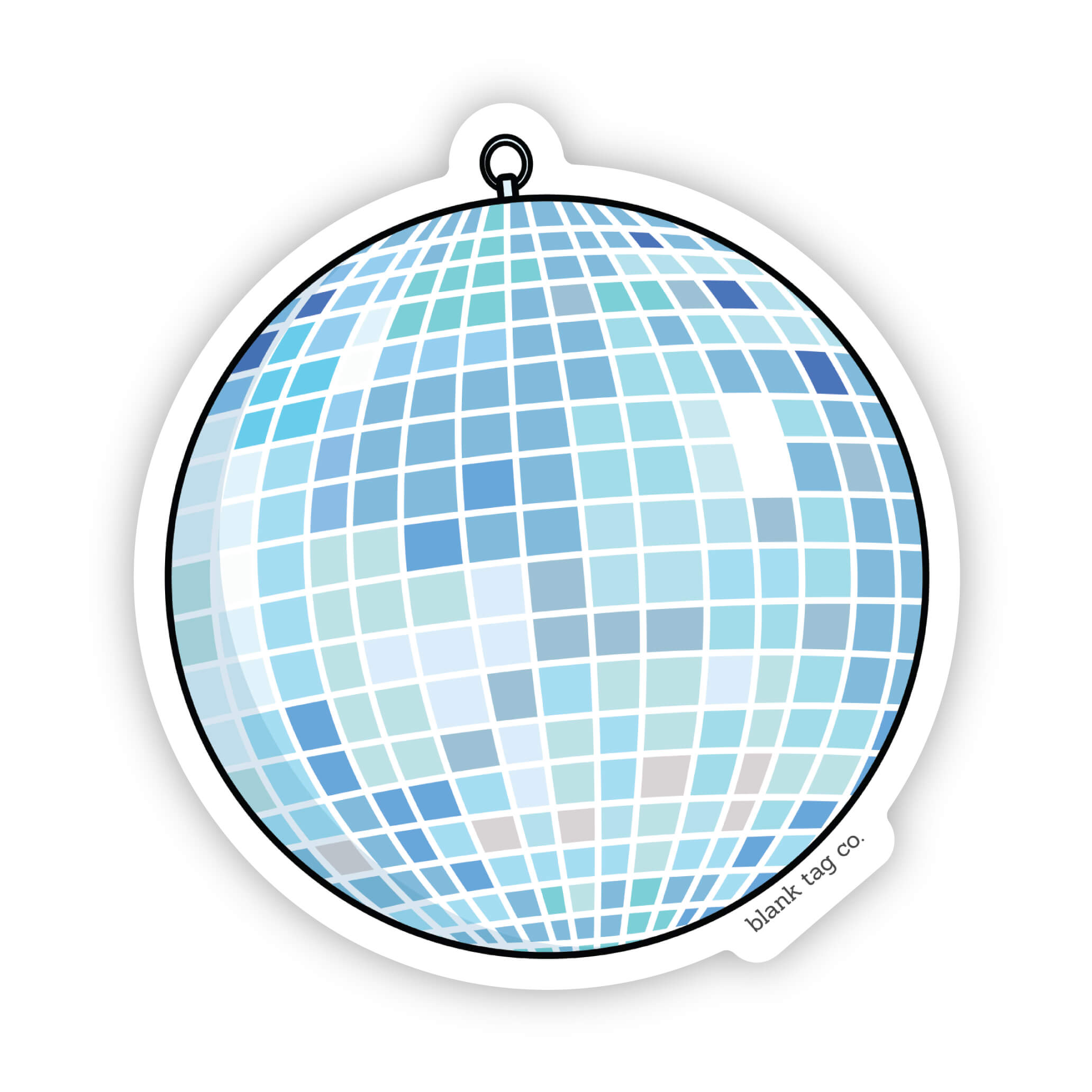Blank Tag Co.® Waterproof Disco Ball Sticker
