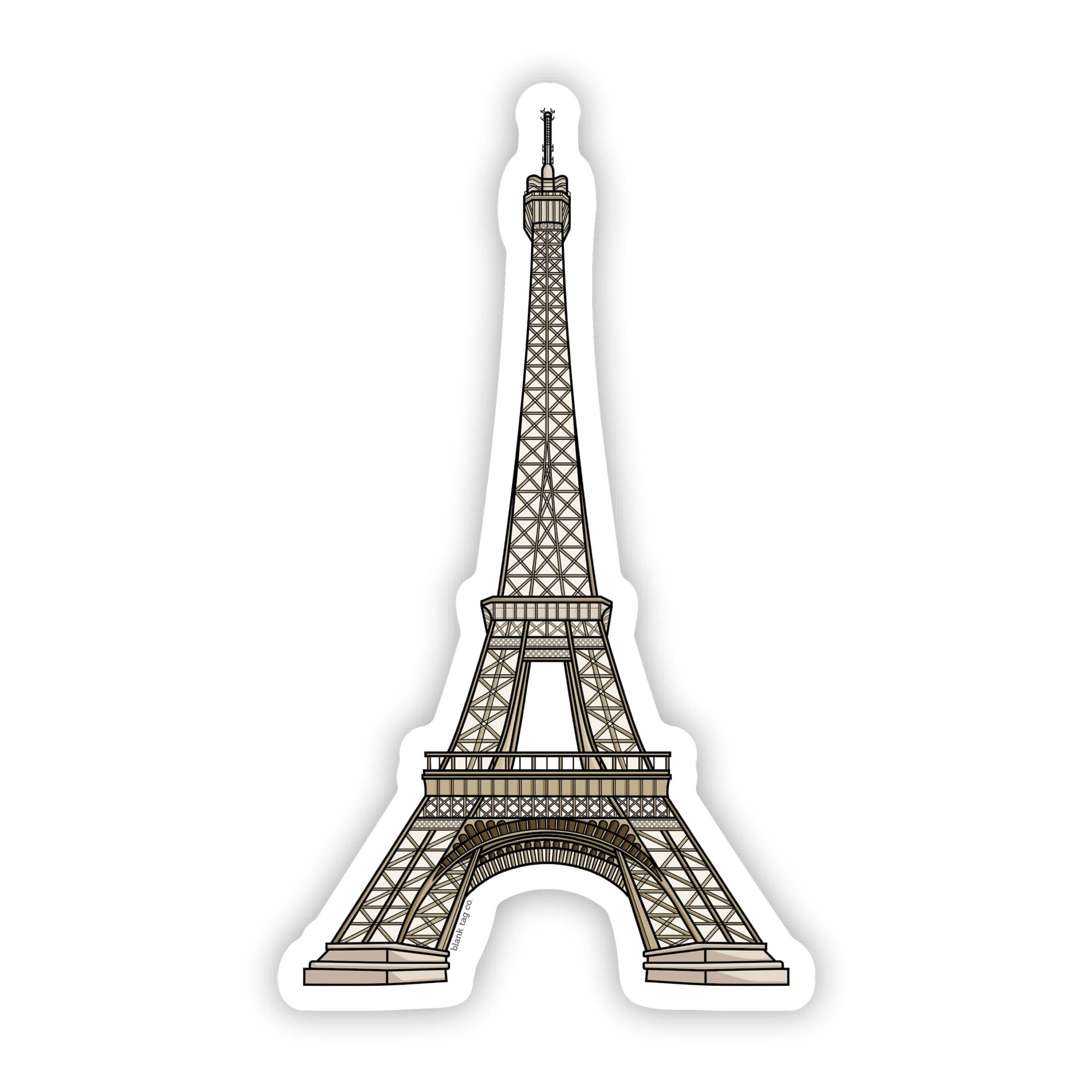 Blank Tag Co.® Eiffel Tower Waterproof Sticker