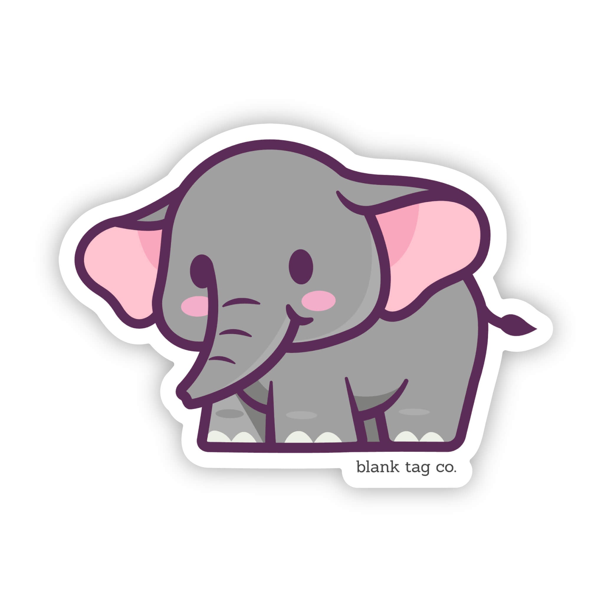 Blank Tag Co.® Elephant Waterproof Sticker