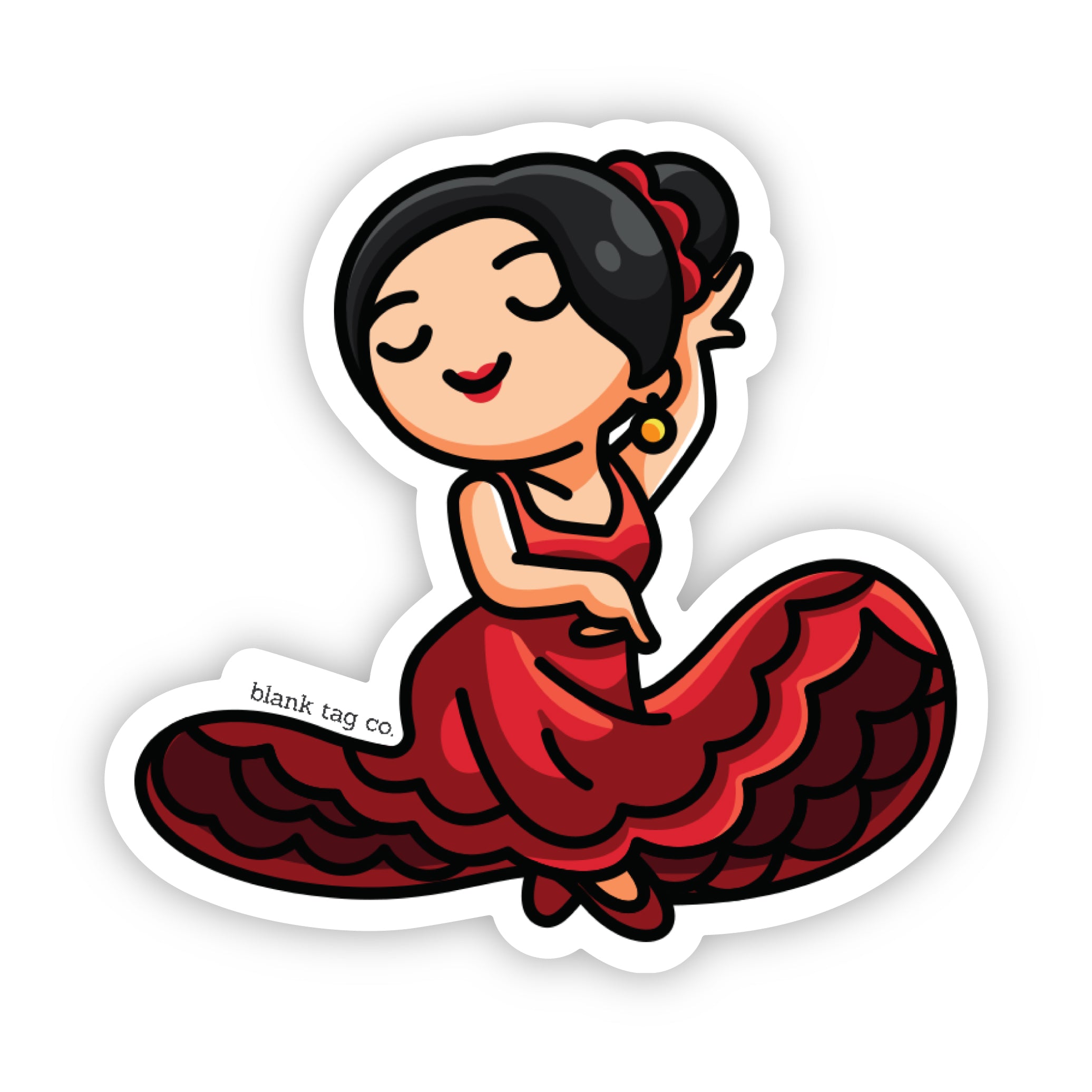 Blank Tag Co.® Waterproof Sticker - Flamenco Dancer