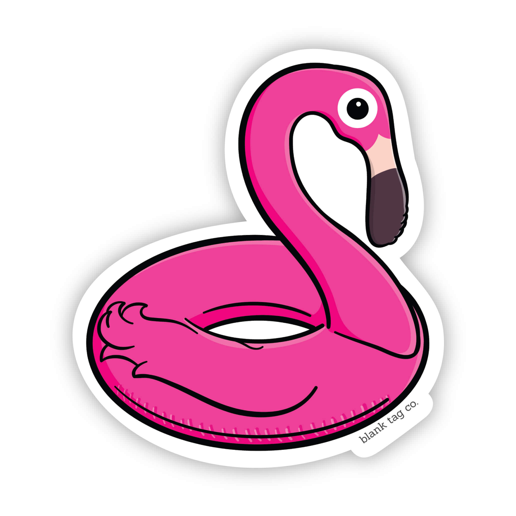 Blank Tag Co.® Flamingo Floaty Waterproof Sticker