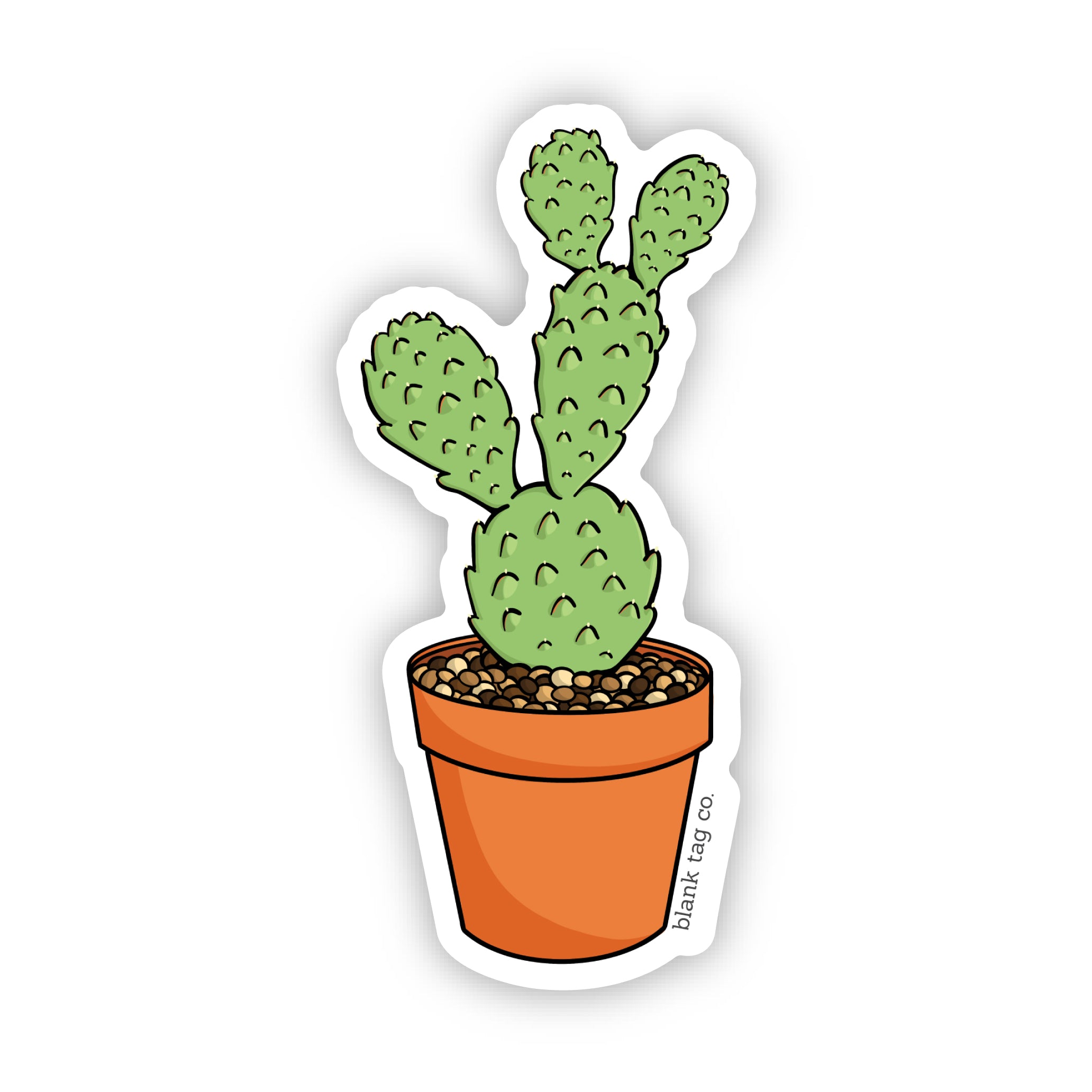 Blank Tag Co.® Flat Mini Cactus Waterproof Sticker