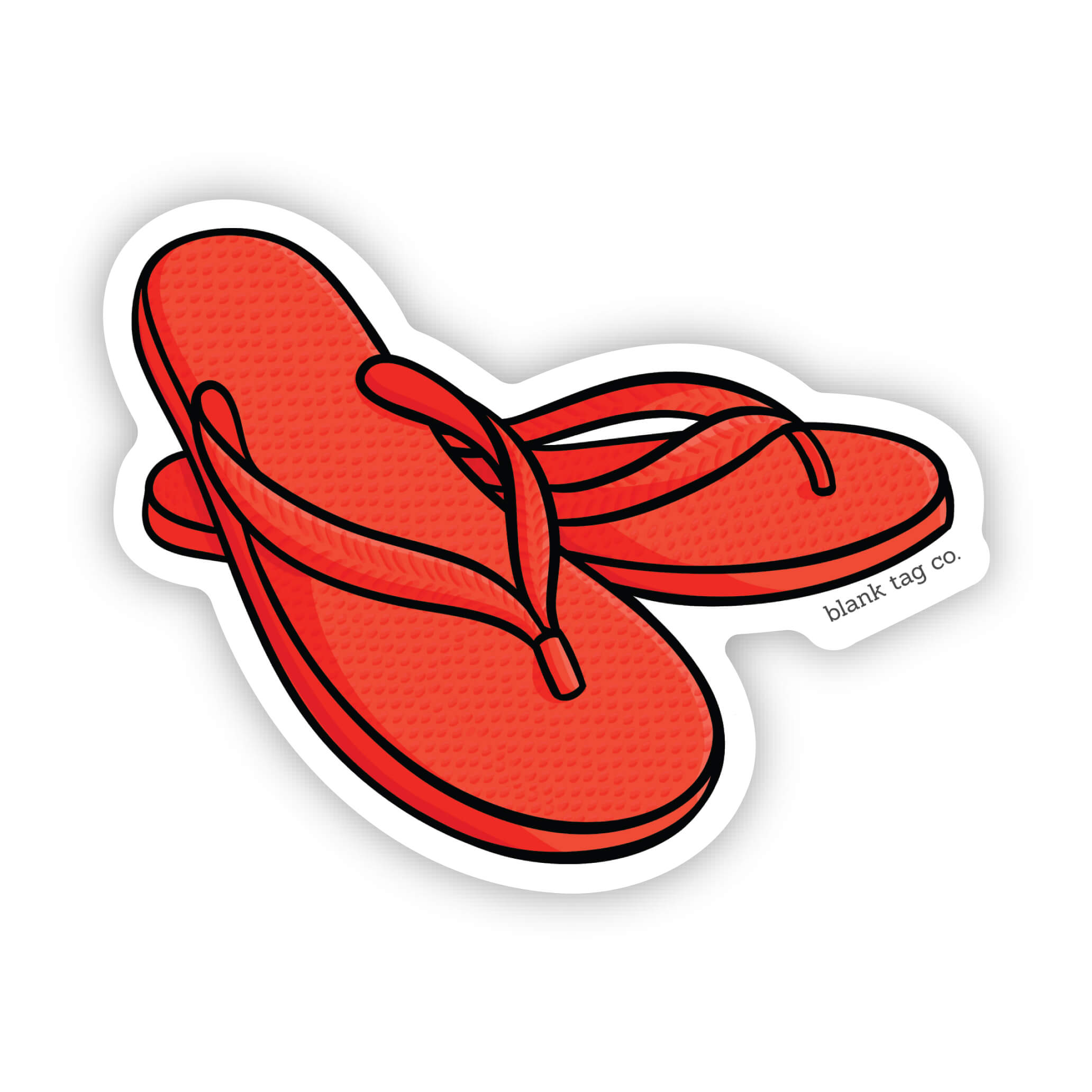 Blank Tag Co.® Waterproof Flip Flops Sticker
