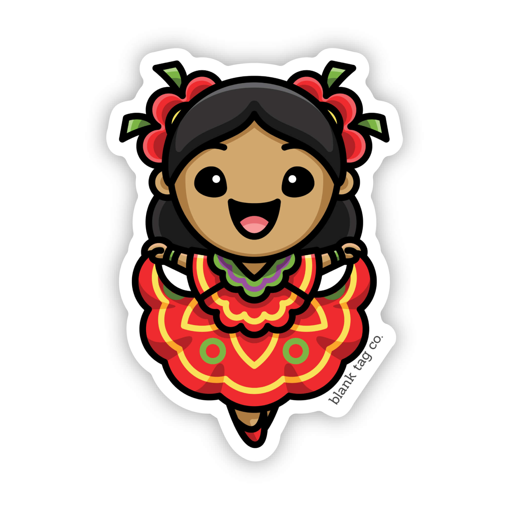 Blank Tag Co.® Folklorico Dancer Waterproof Sticker