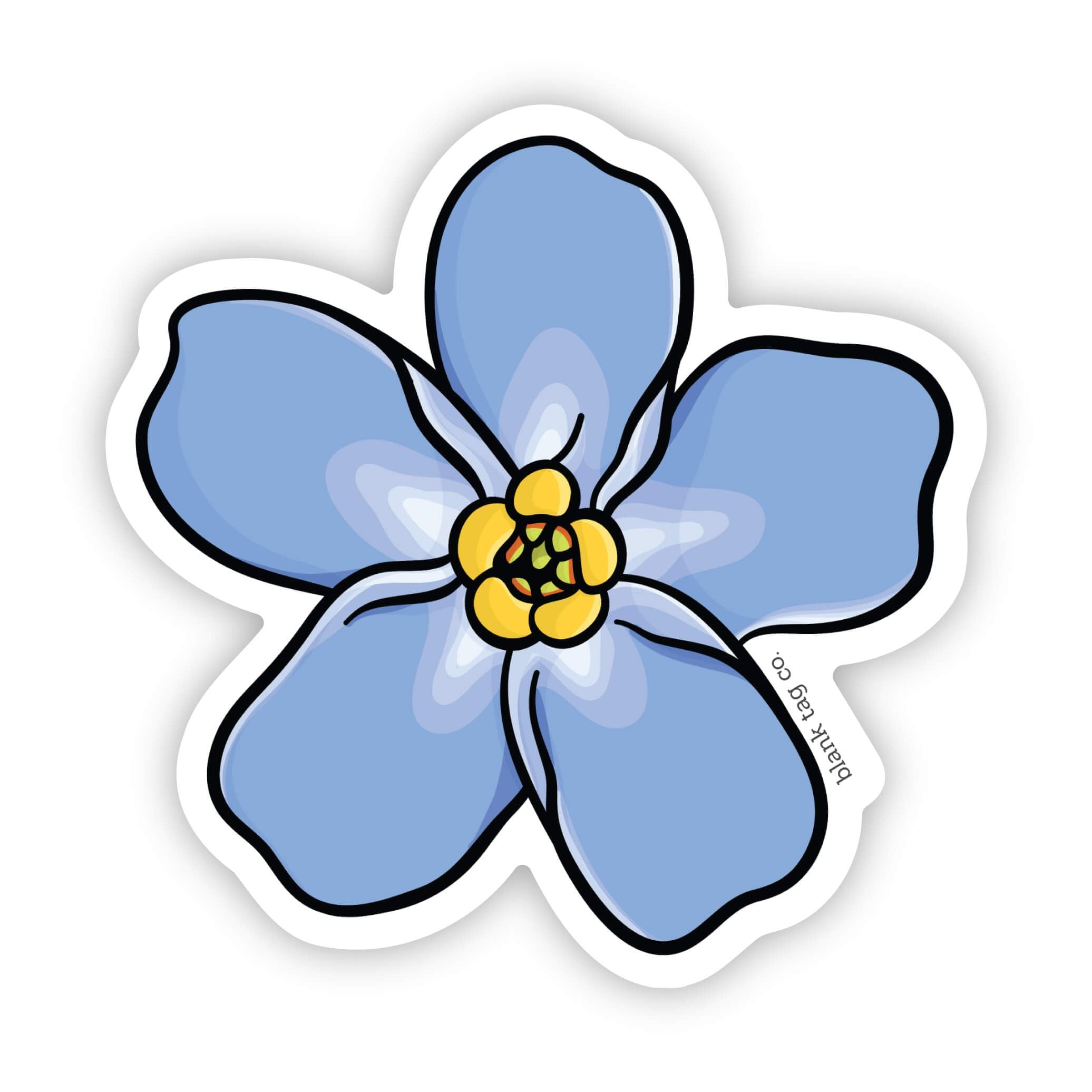Blank Tag Co.® Waterproof Forget Me Not Flower Sticker