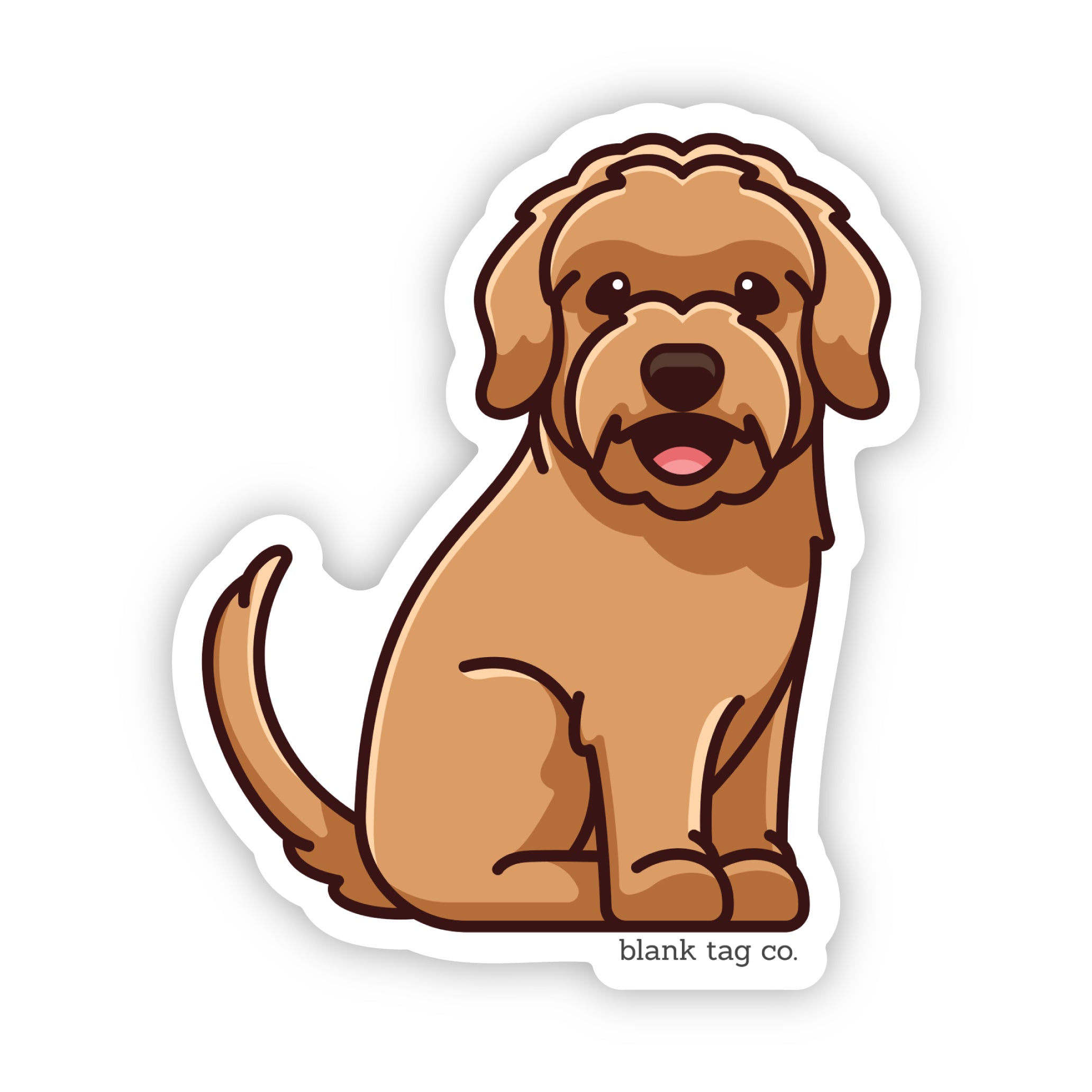 Blank Tag Co.® Goldendoodle Waterproof Sticker