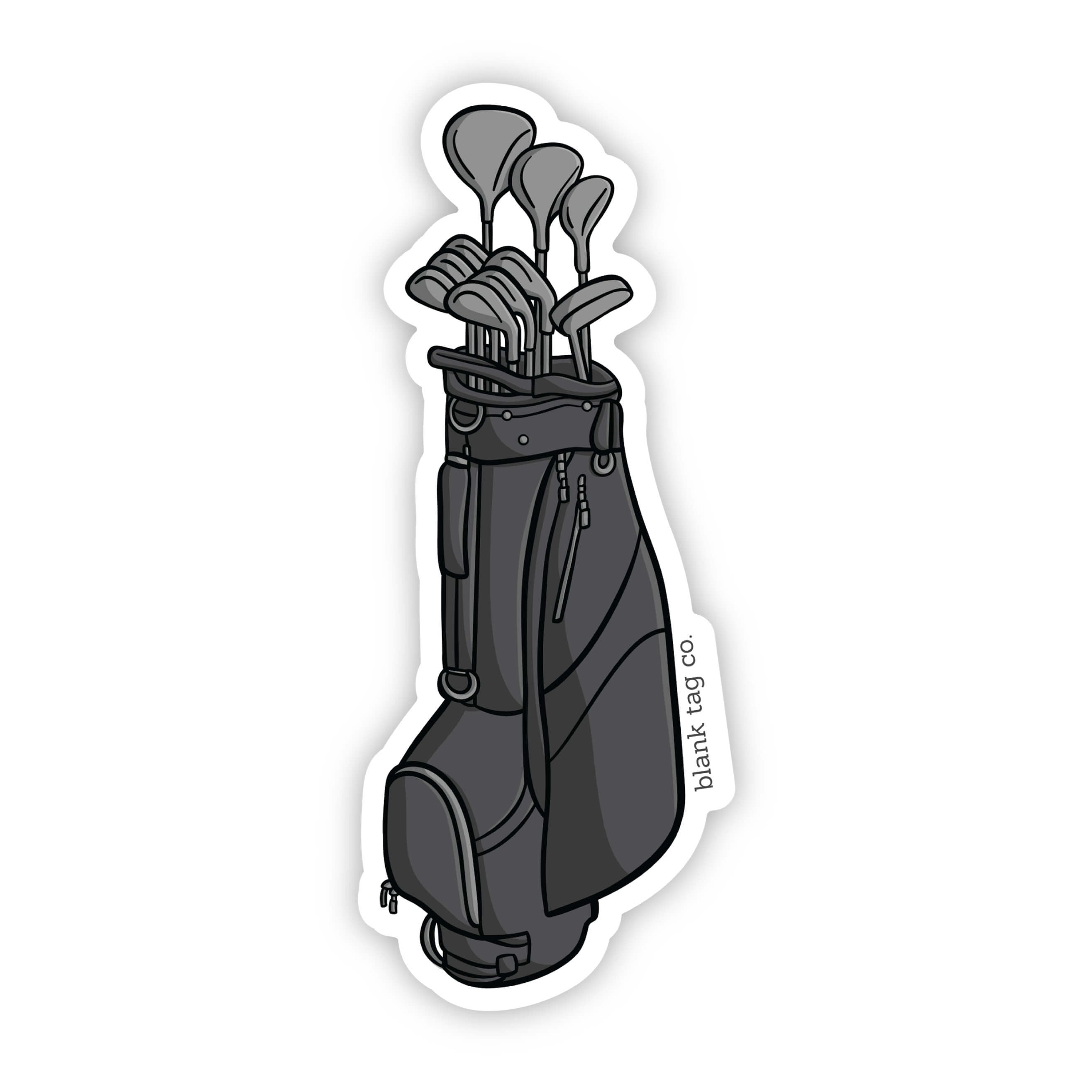 Blank Tag Co.® Waterproof Golf Clubs Sticker