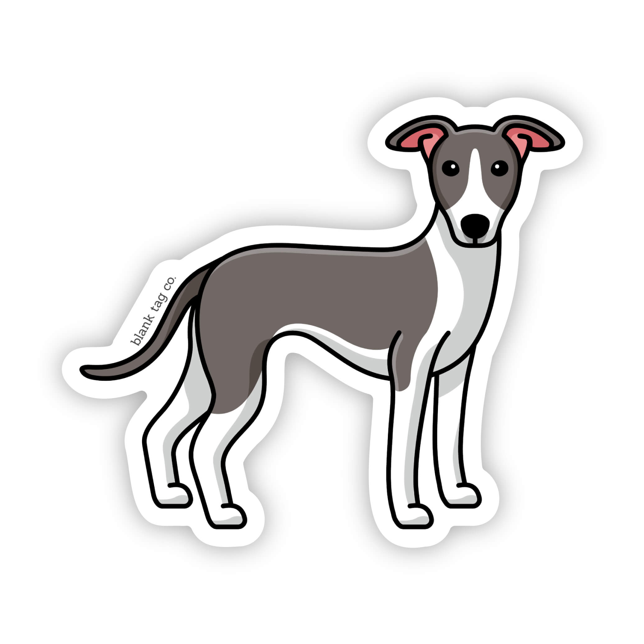 Blank Tag Co.® Waterproof Greyhound Sticker