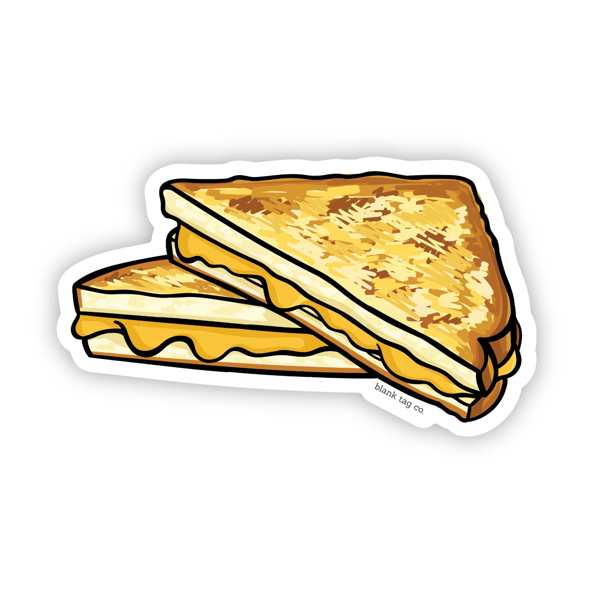 Blank Tag Co.® Waterproof Grilled Cheese Sticker