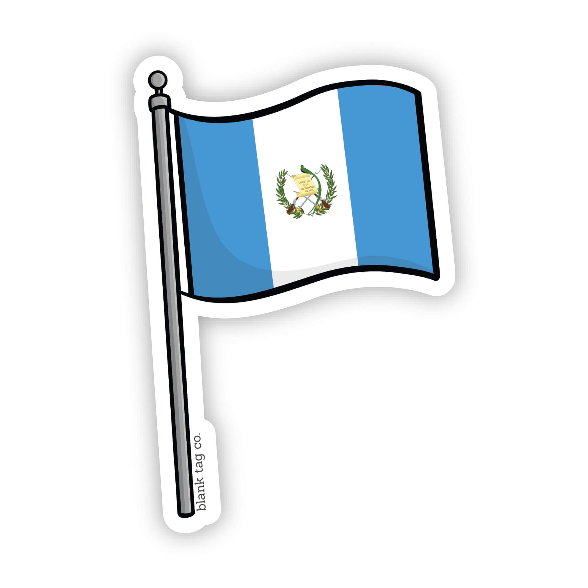 Blank Tag Co.® Guatemala Flag Waterproof Sticker