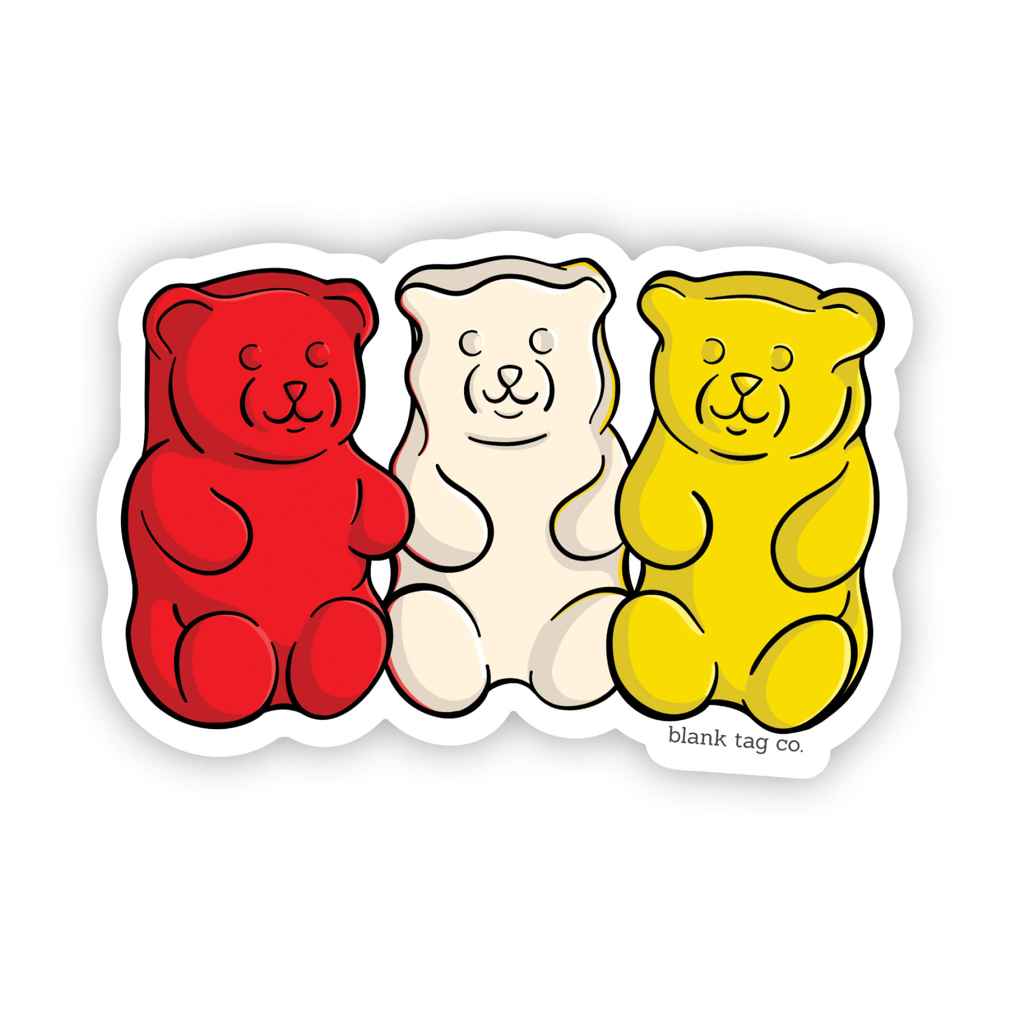 Blank Tag Co.® Gummy Bears Waterproof Sticker