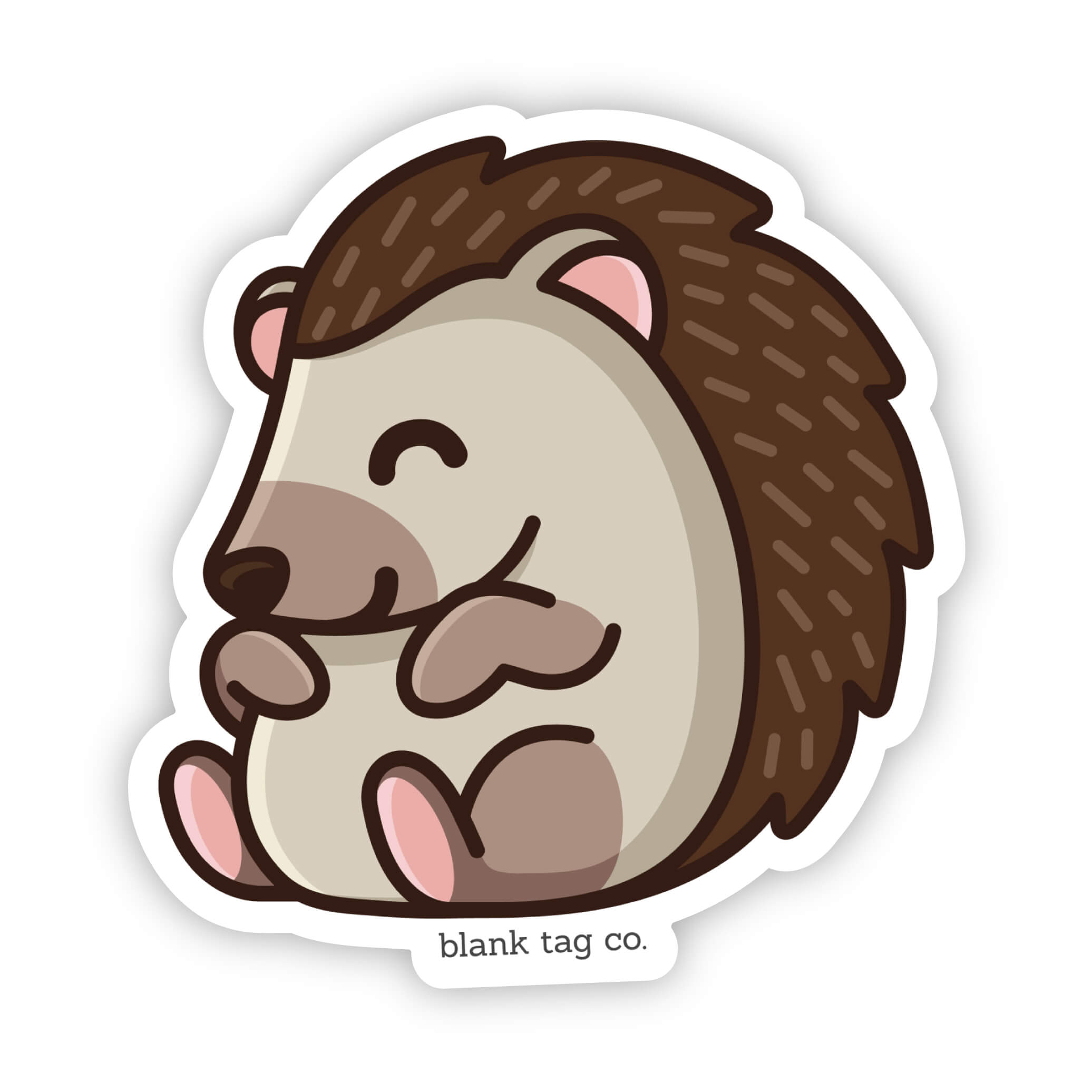 Blank Tag Co.® Hedgehog Waterproof Sticker