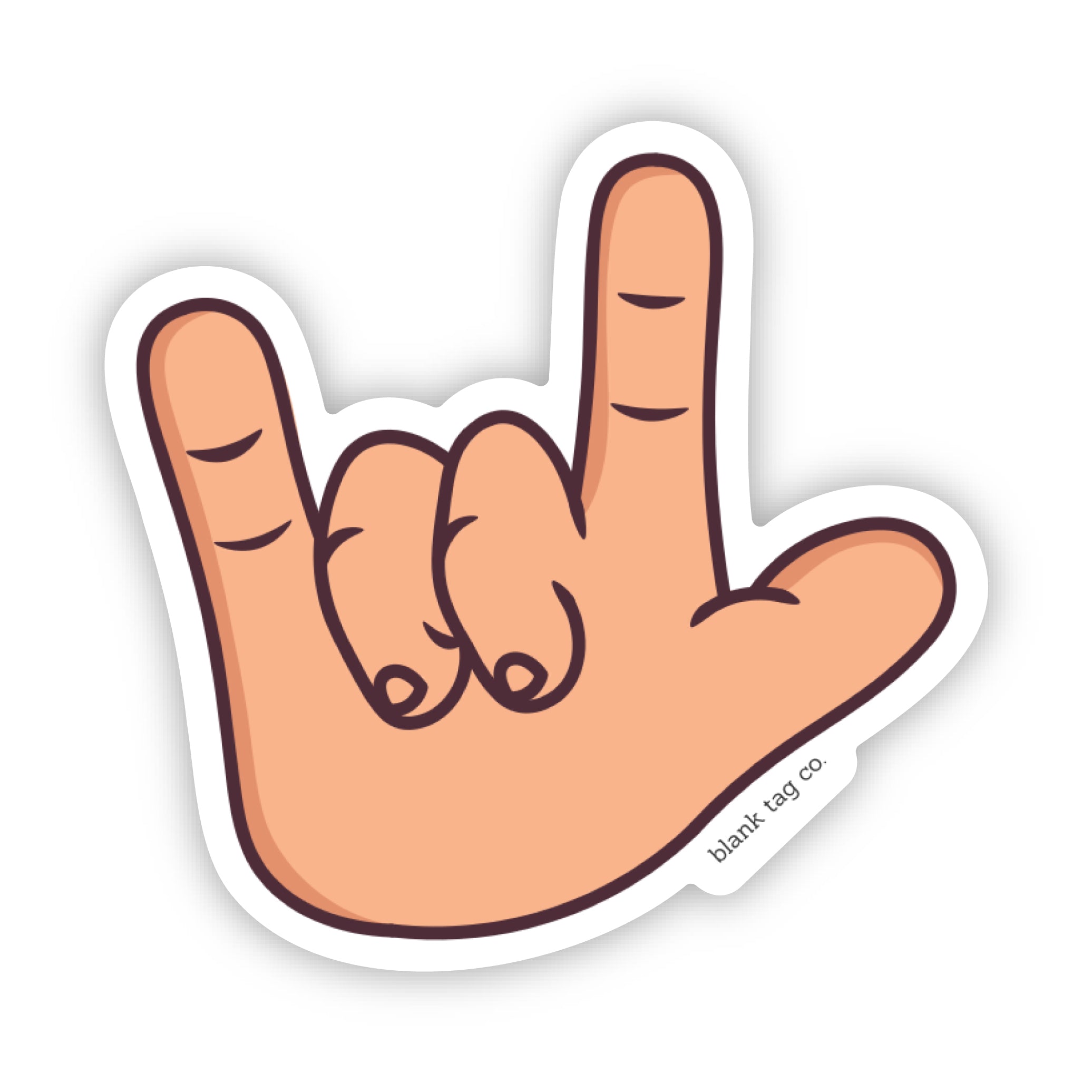 Blank Tag Co.® I Love You Sign Waterproof Sticker