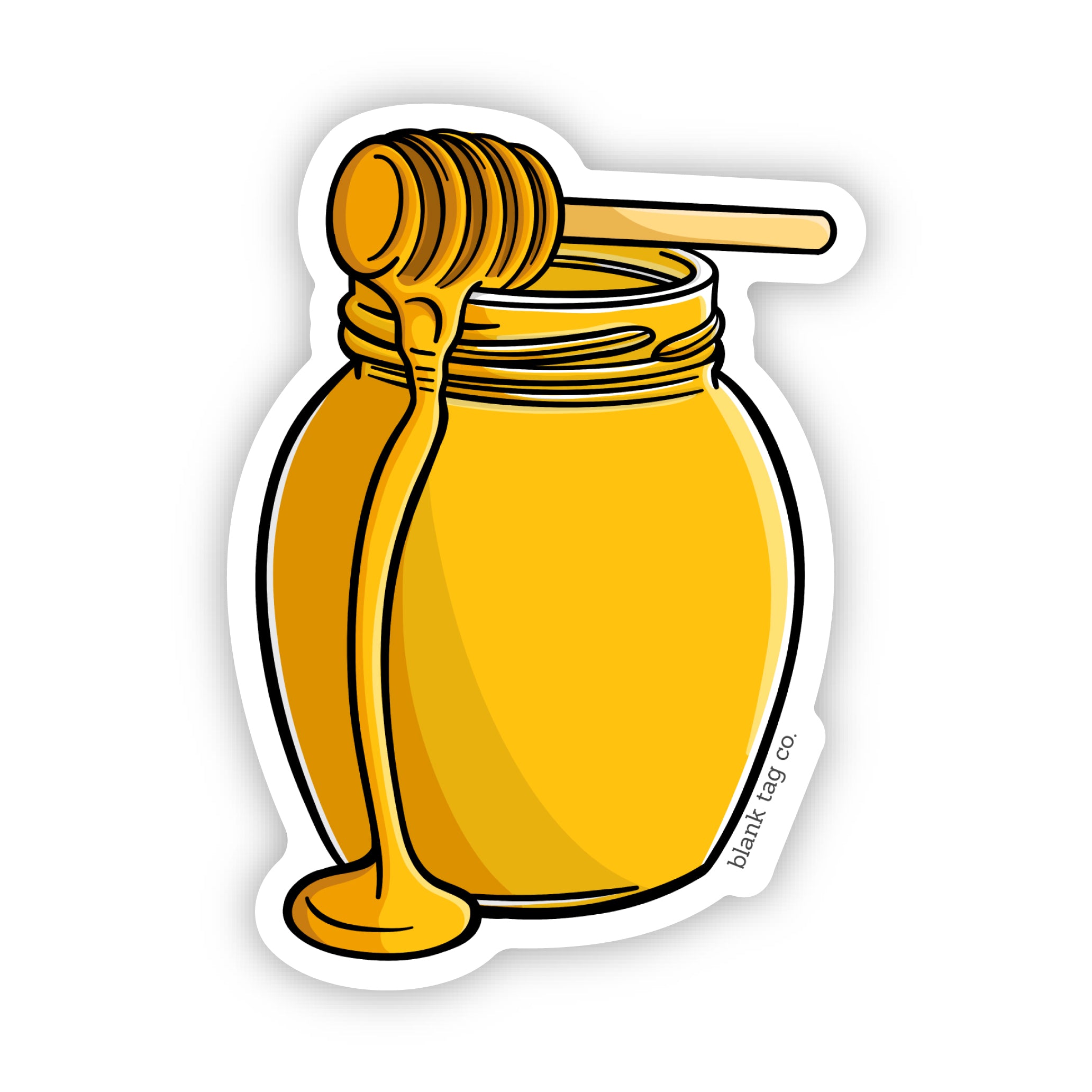 Blank Tag Co.® Waterproof Jar of Honey Sticker