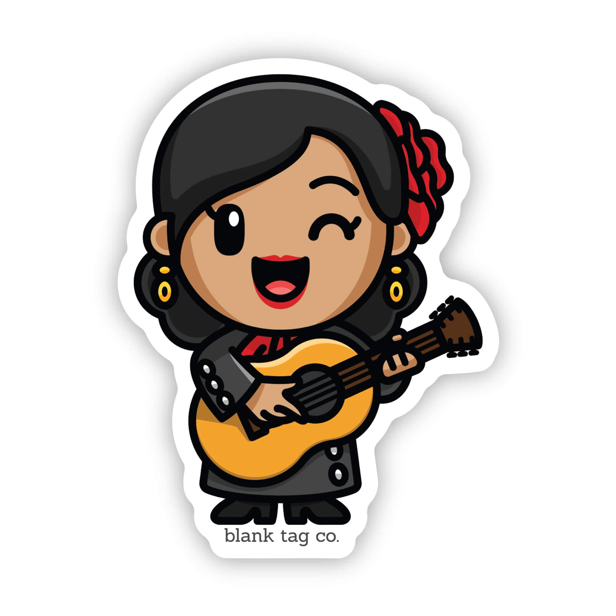 Blank Tag Co.® Waterproof Lady Mariachi Sticker