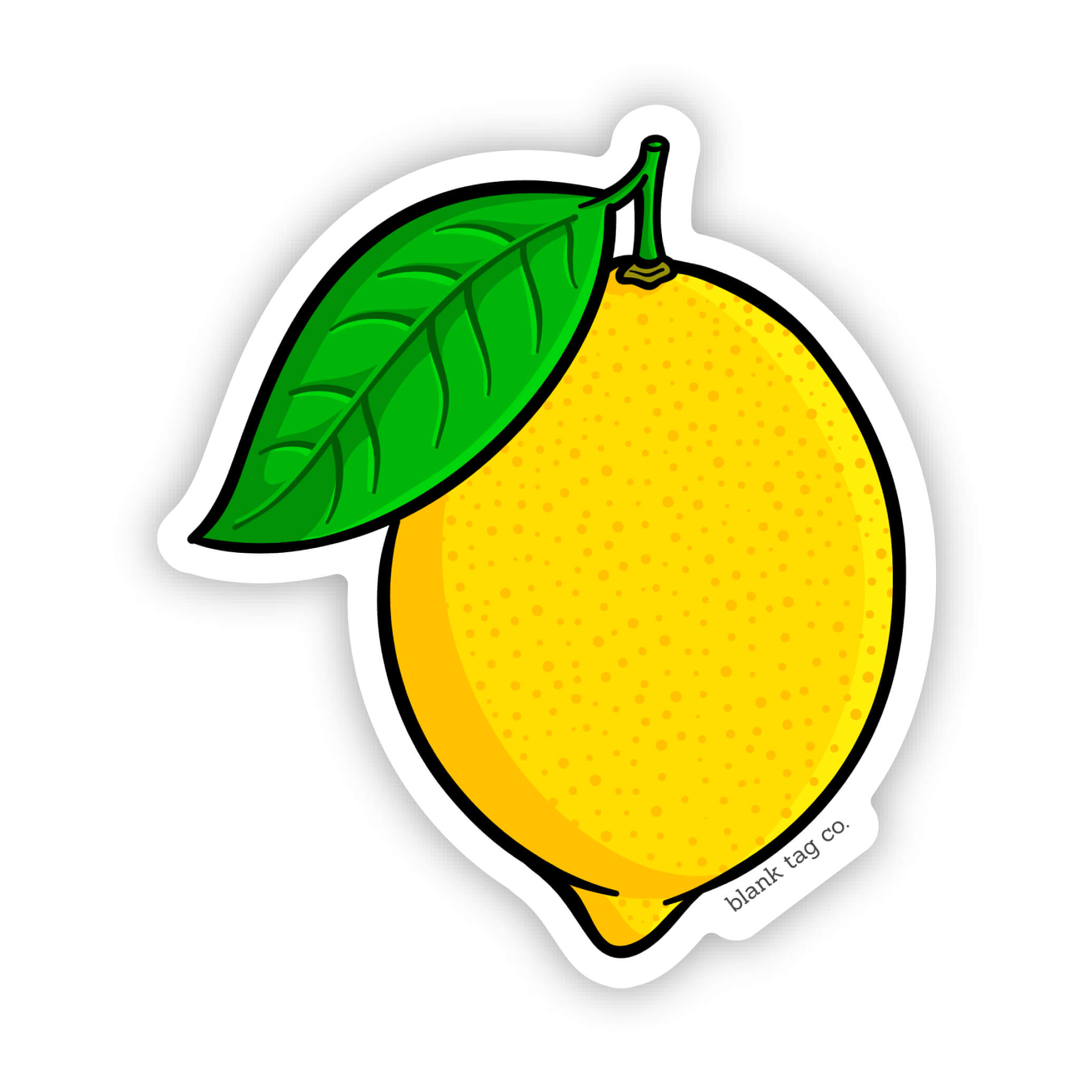 Blank Tag Co.® Lemon Waterproof Sticker