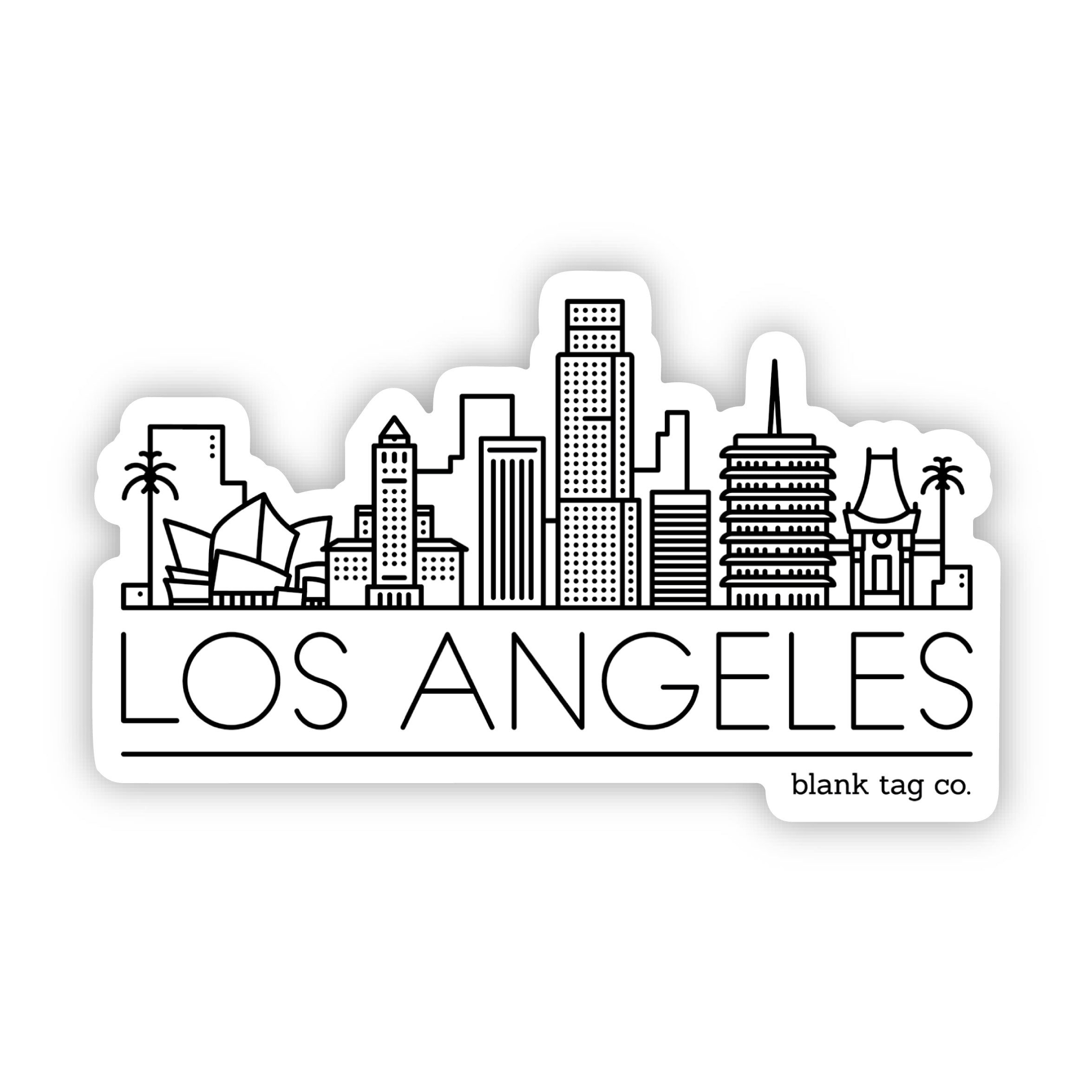 Blank Tag Co.® Los Angeles Skyline Waterproof Sticker