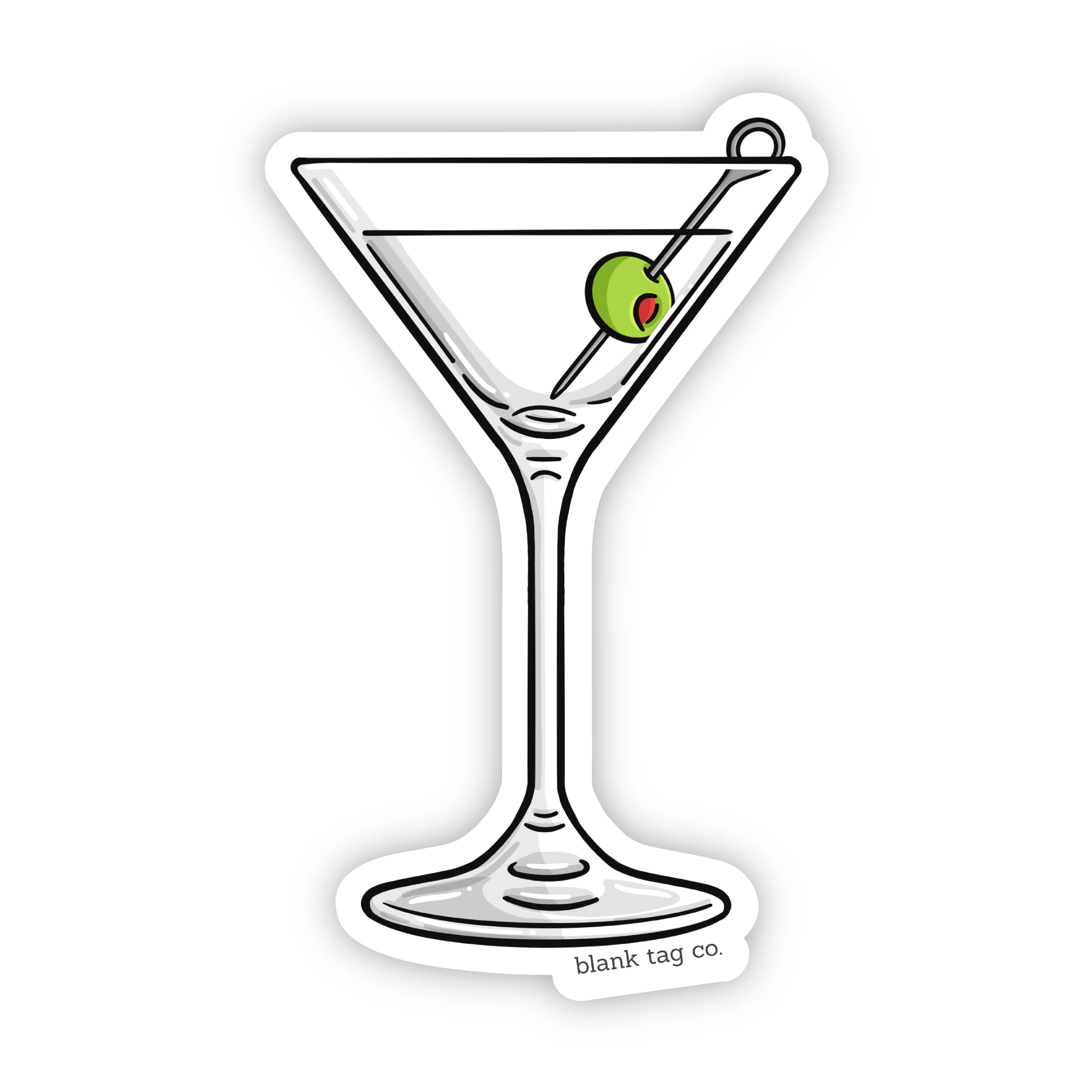 Blank Tag Co.® Waterproof Martini Sticker