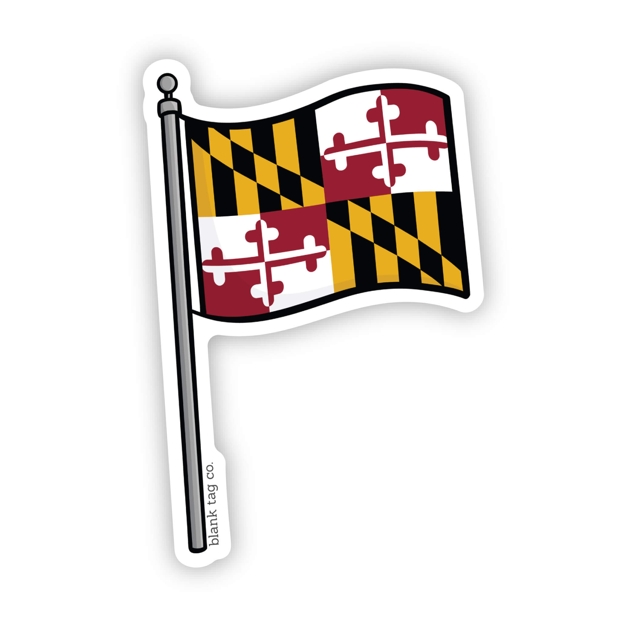 Blank Tag Co.® Maryland Flag Waterproof Sticker