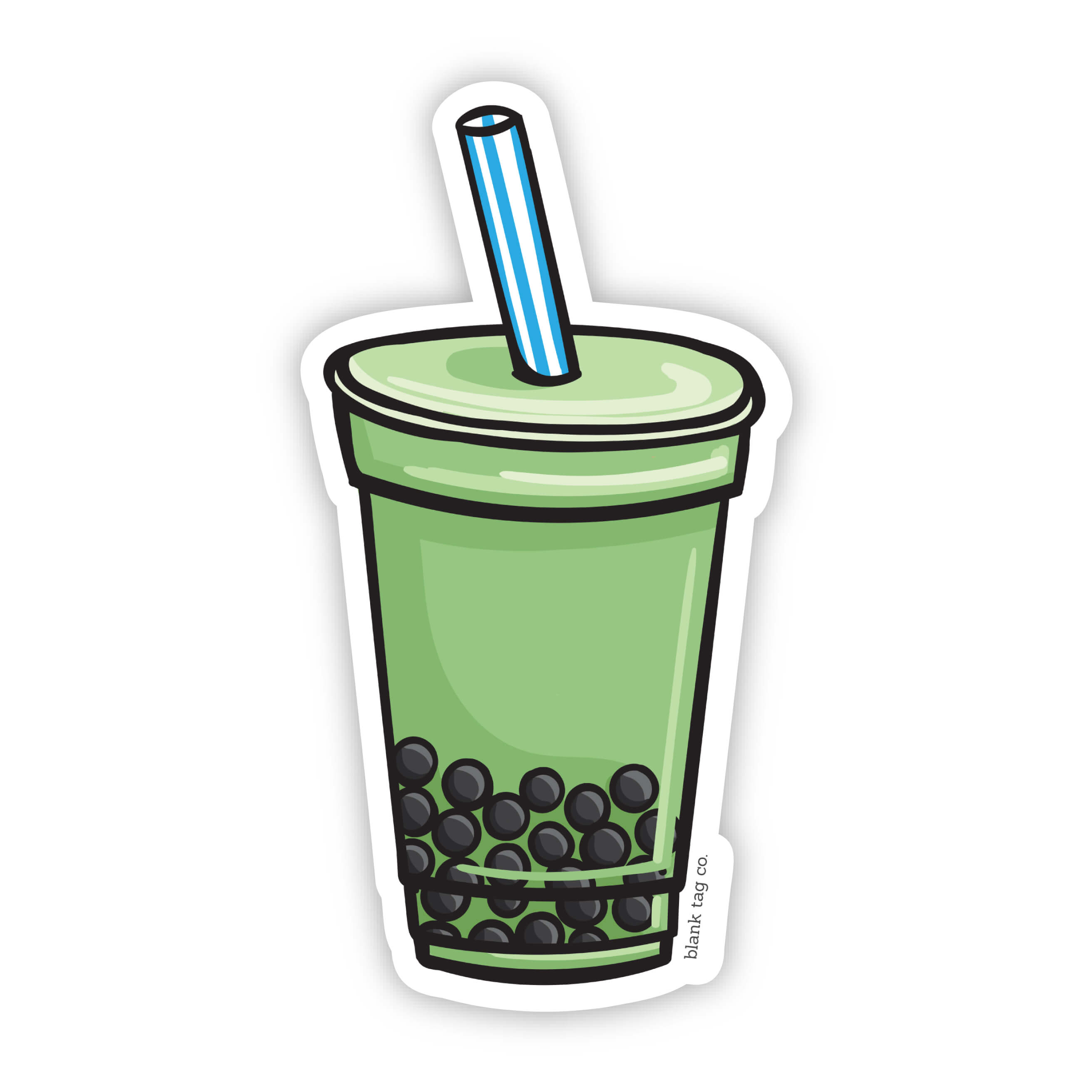 The Matcha Green Tea With Boba Sticker