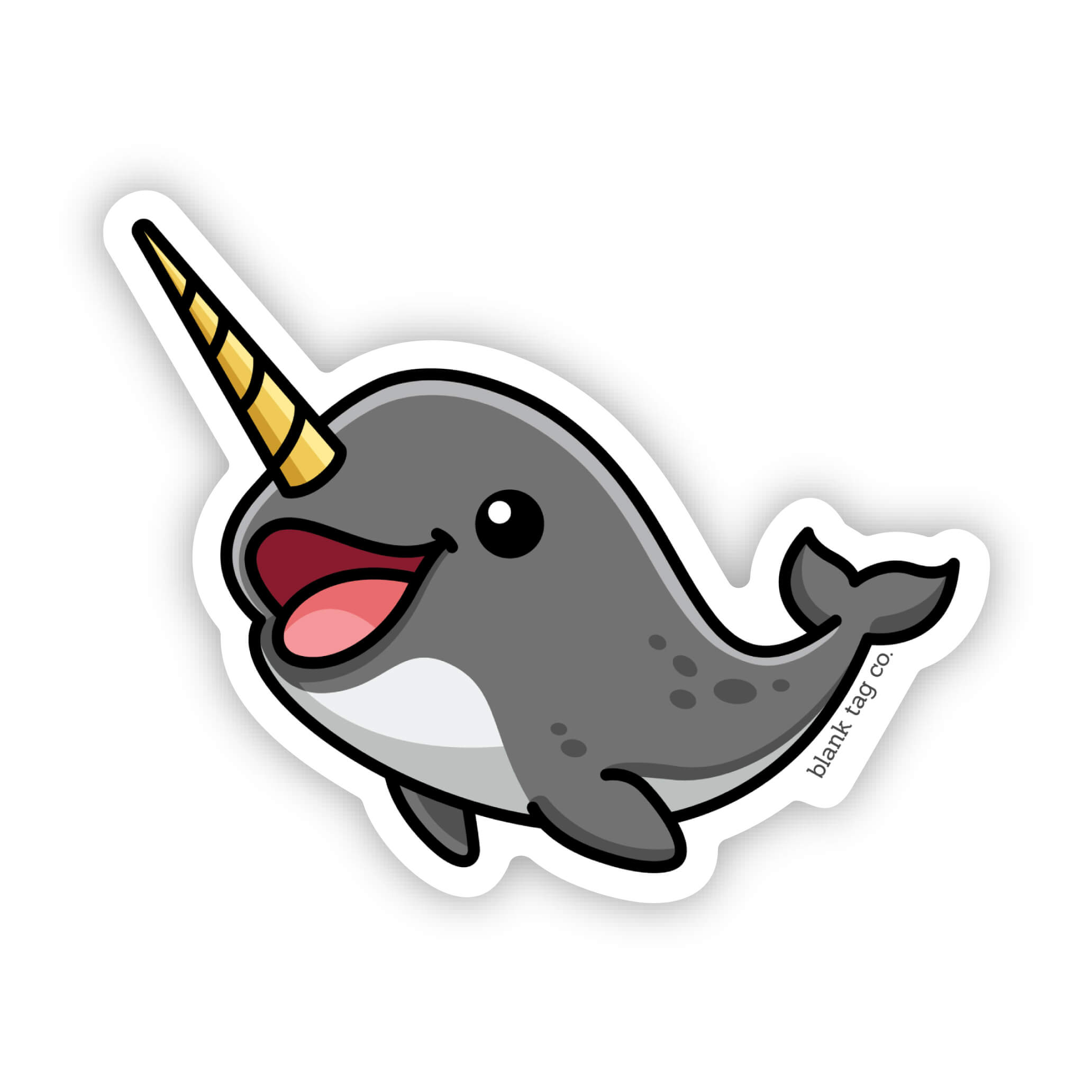 Blank Tag Co.® Narwhal Waterproof Sticker