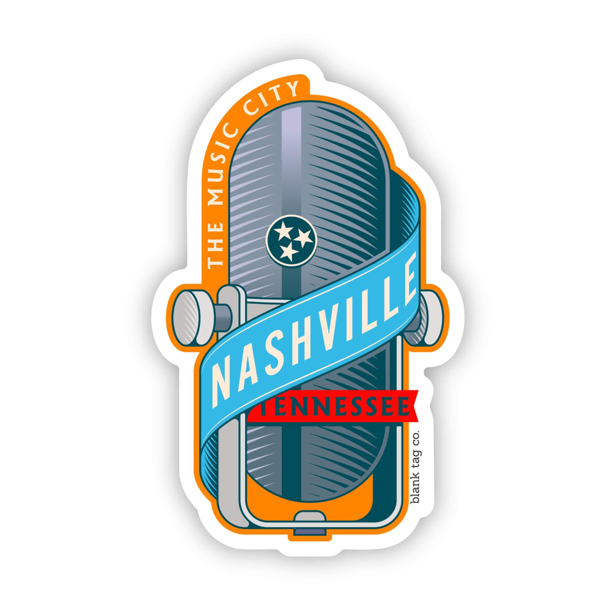 Blank Tag Co.® Nashville City Badge Waterproof Sticker
