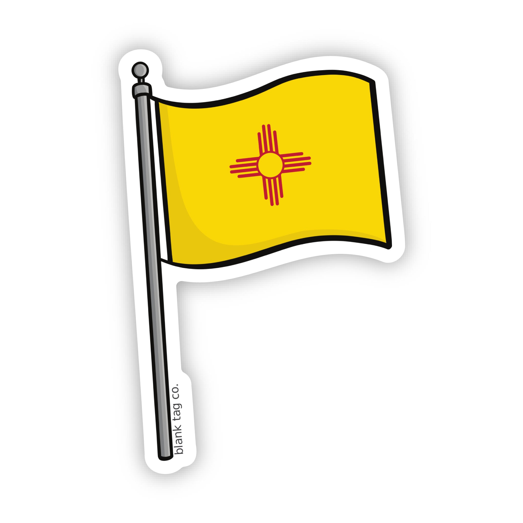 Blank Tag Co.® New Mexico Flag Waterproof Sticker