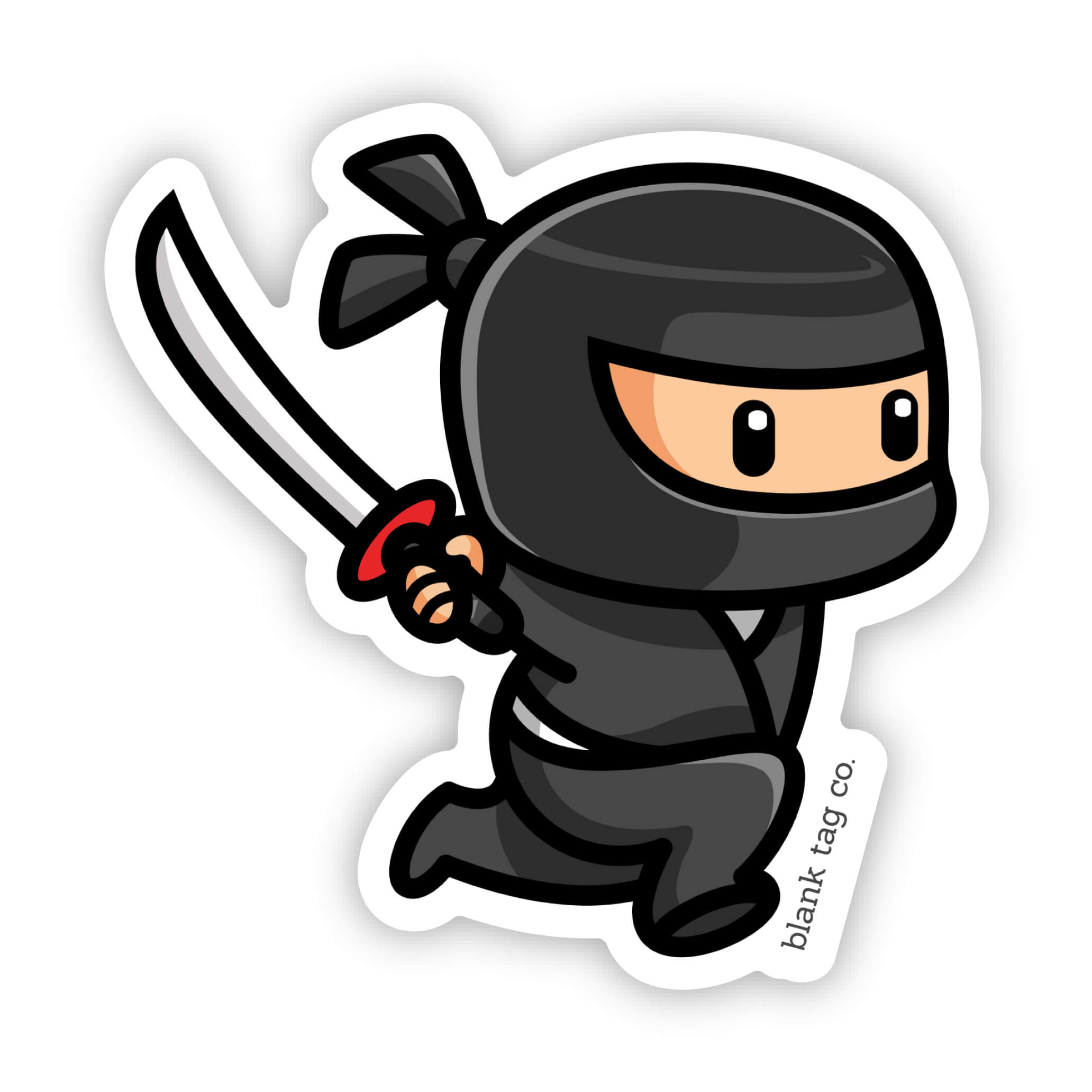 Blank Tag Co.® Waterproof Ninja Sticker