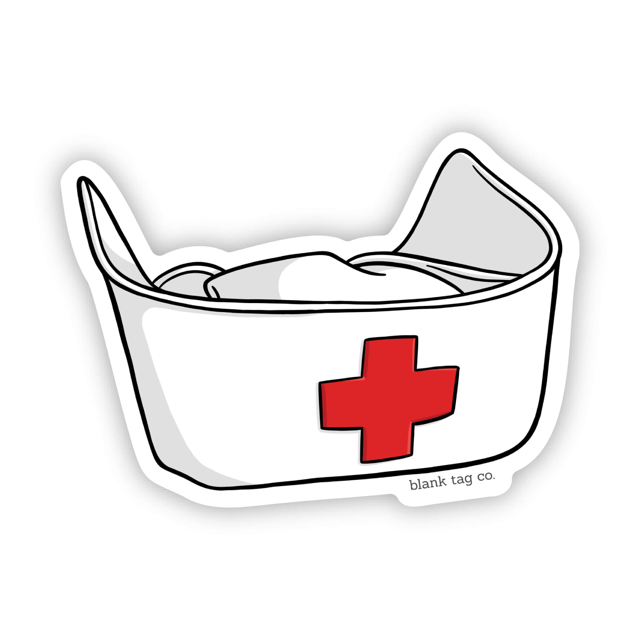 Blank Tag Co.® Waterproof Retro Nurse Hat Sticker