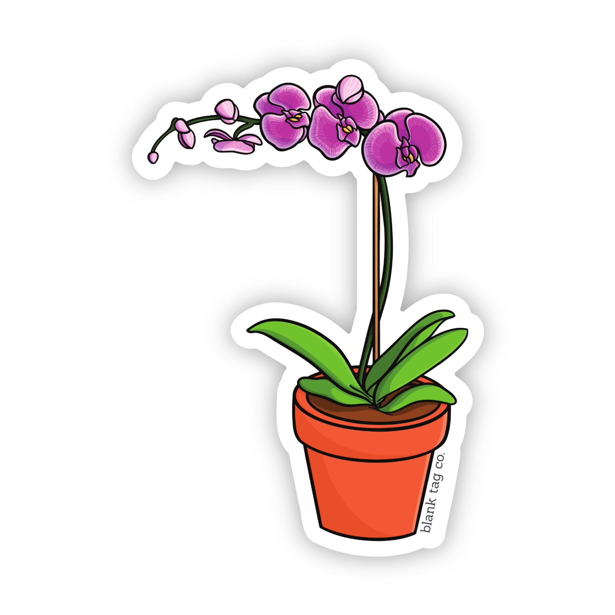 Blank Tag Co.® Orchid Waterproof Sticker