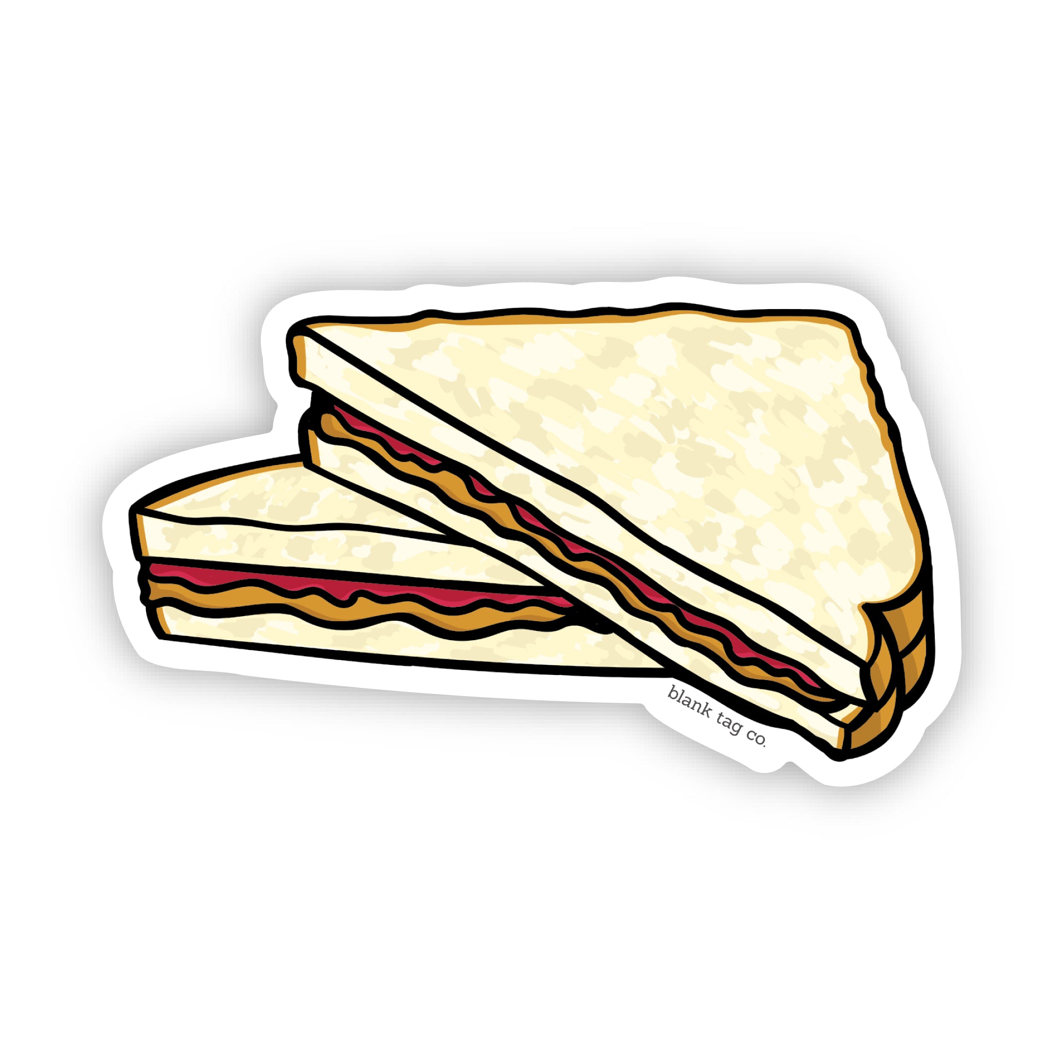 Blank Tag Co.® Waterproof Sticker - Peanut Butter and Jelly